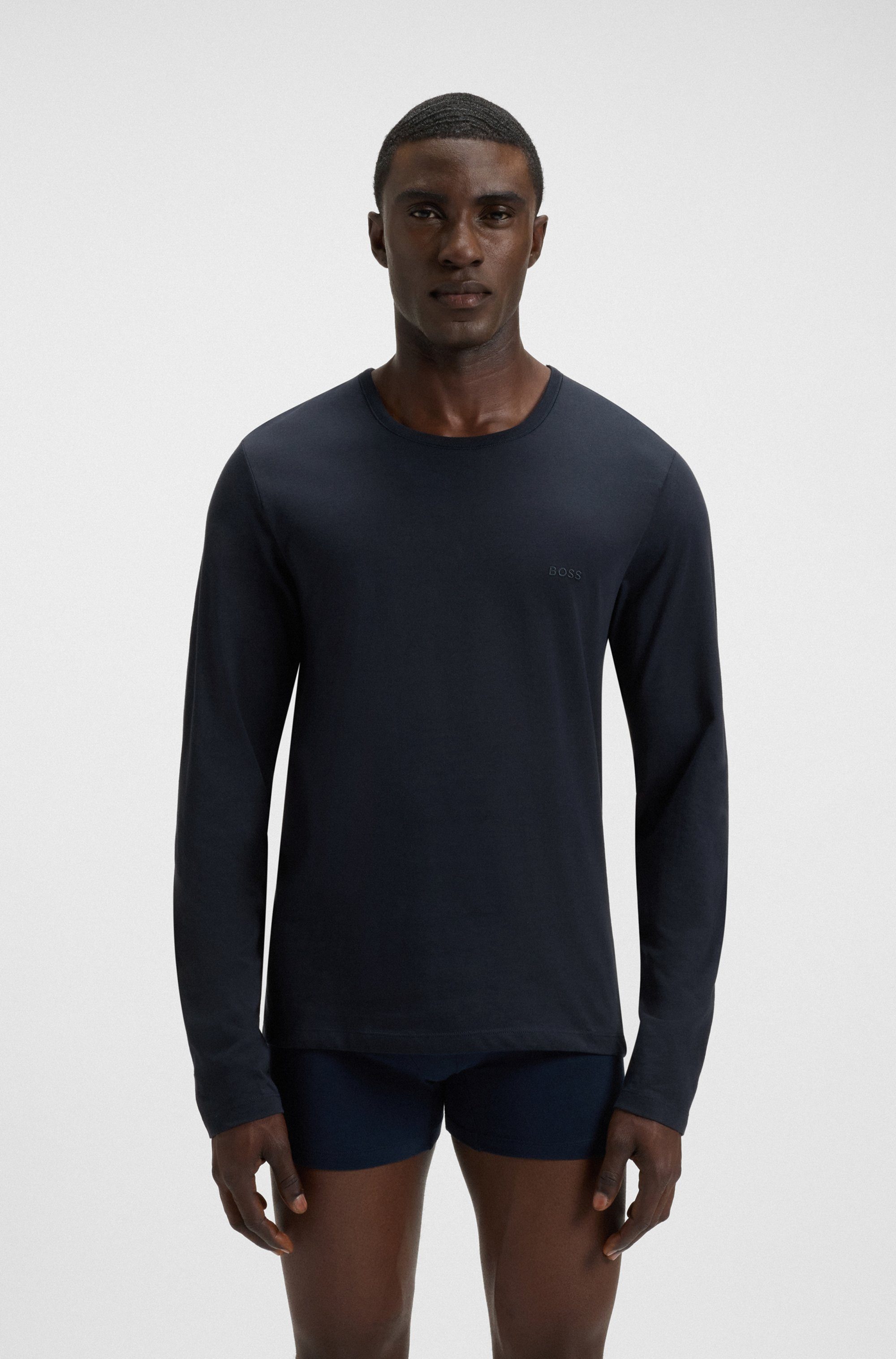 BOSS Shirt met lange mouwen Longsleeve-Shirt R-Neck Classic COTTON 3pcs/pack (3-delig)