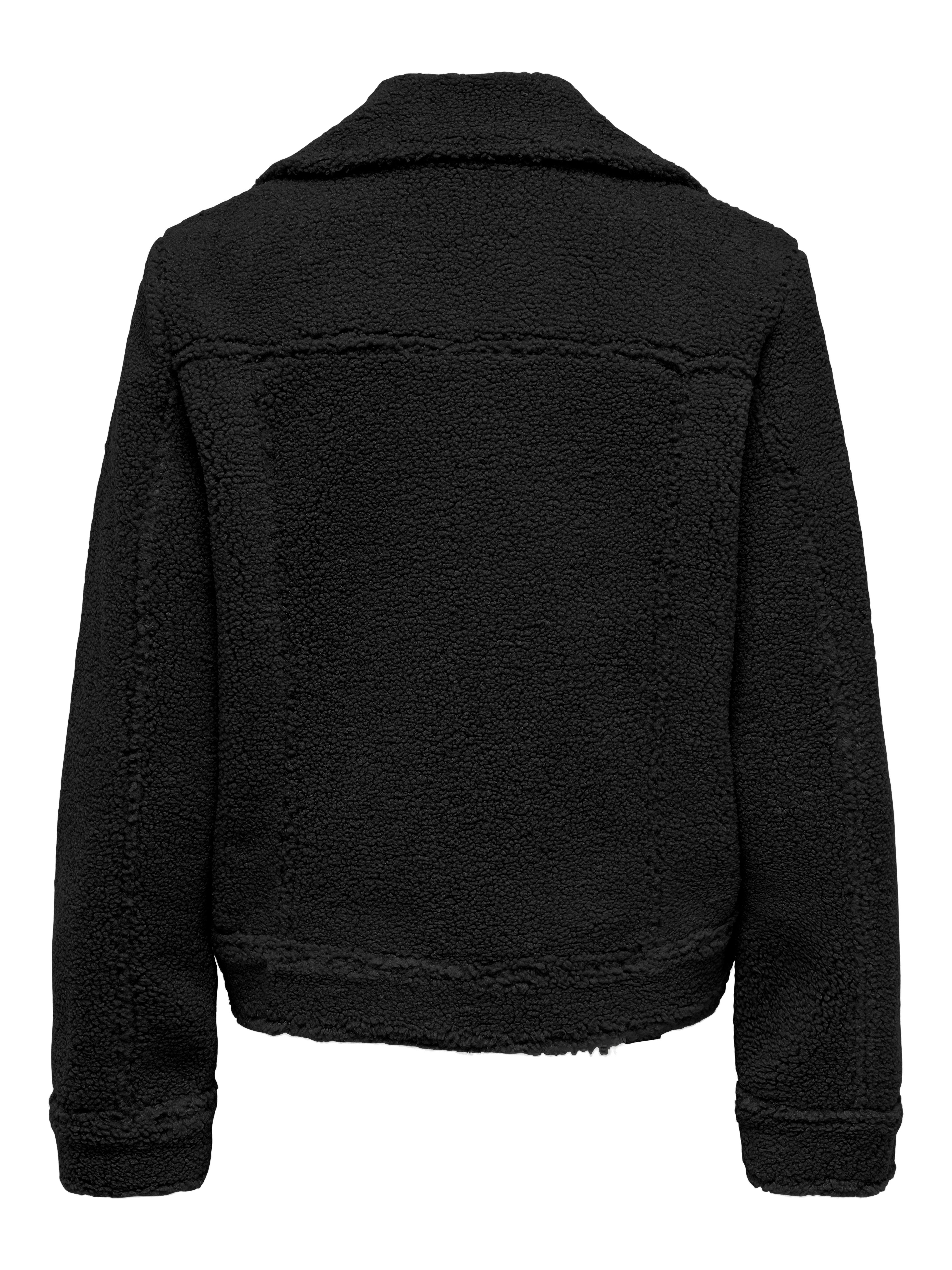 Only Bikerjack ONLRIO TEDDY BIKER JACKET CC OTW in bikerstijl van knuffelzachte teddypluche