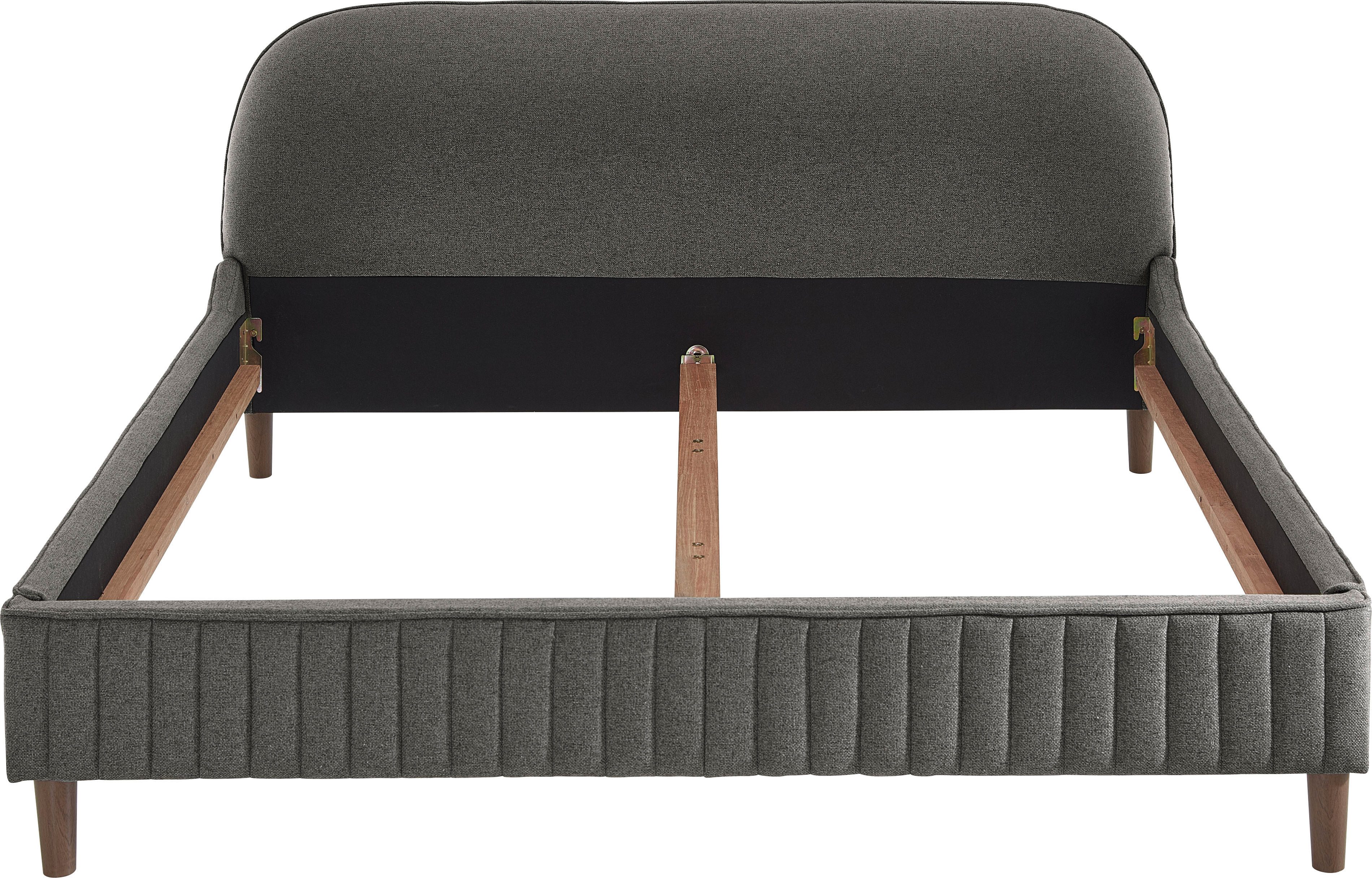 ATLANTIC home collection Gestoffeerd bed Madita, 180x200cm, met organische hoofdvorm luxueus gestoffeerd hoofdeinde, bekledingsstof met een fijn reliëf