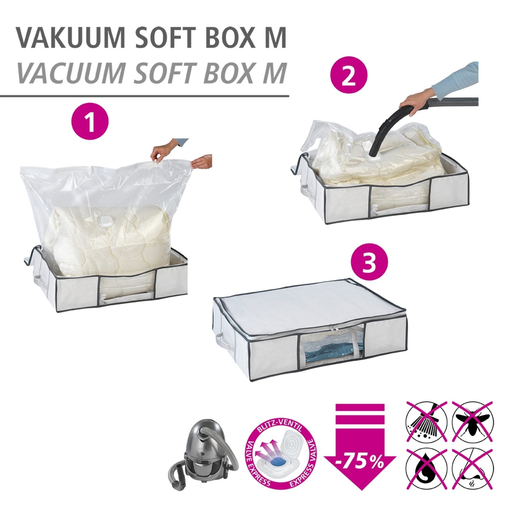 WENKO Onderbedlade Vacuüm-softbox M