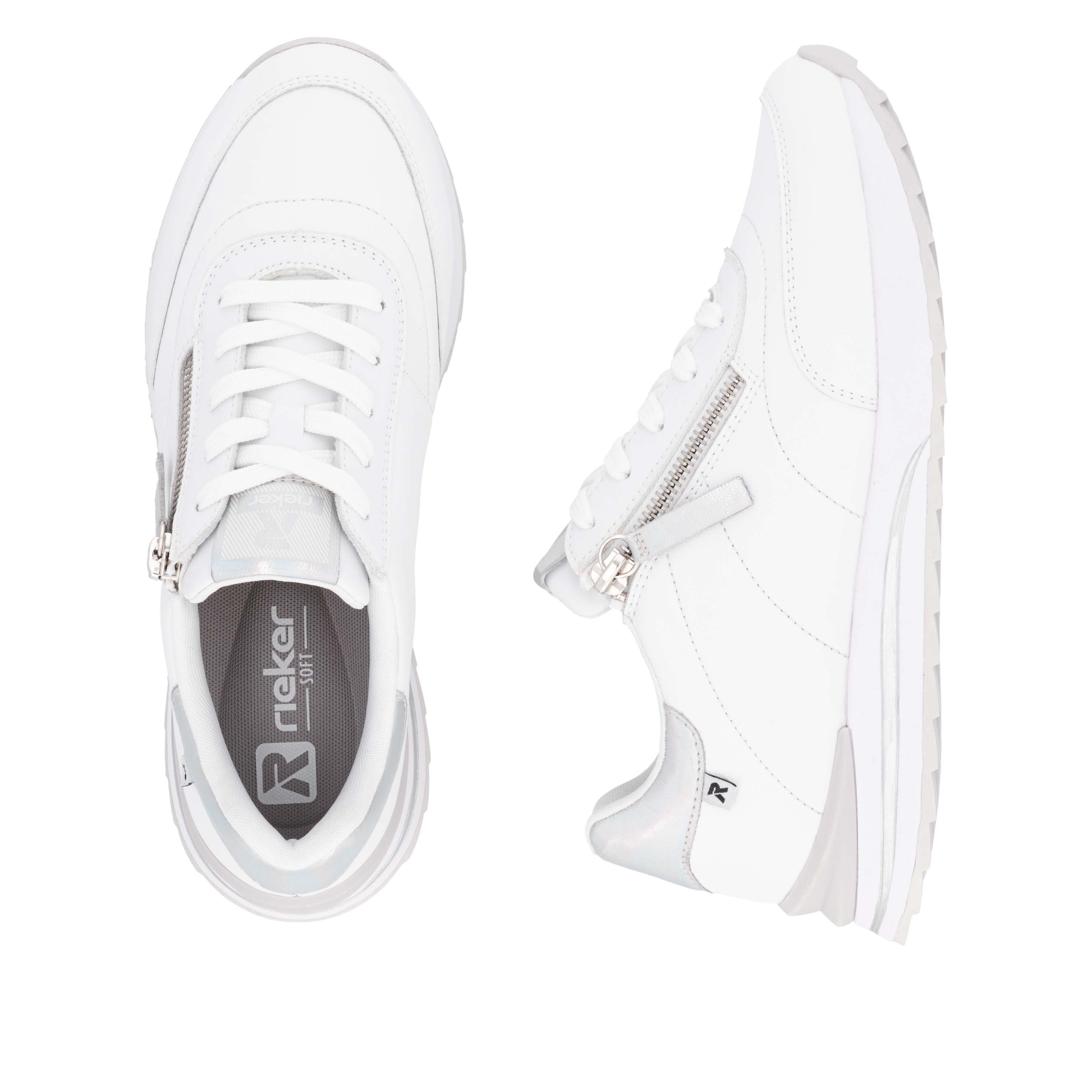 RIEKER Sport Plateausneakers , vrijetijdsschoen, lage schoen, veterschoen in smalle vorm