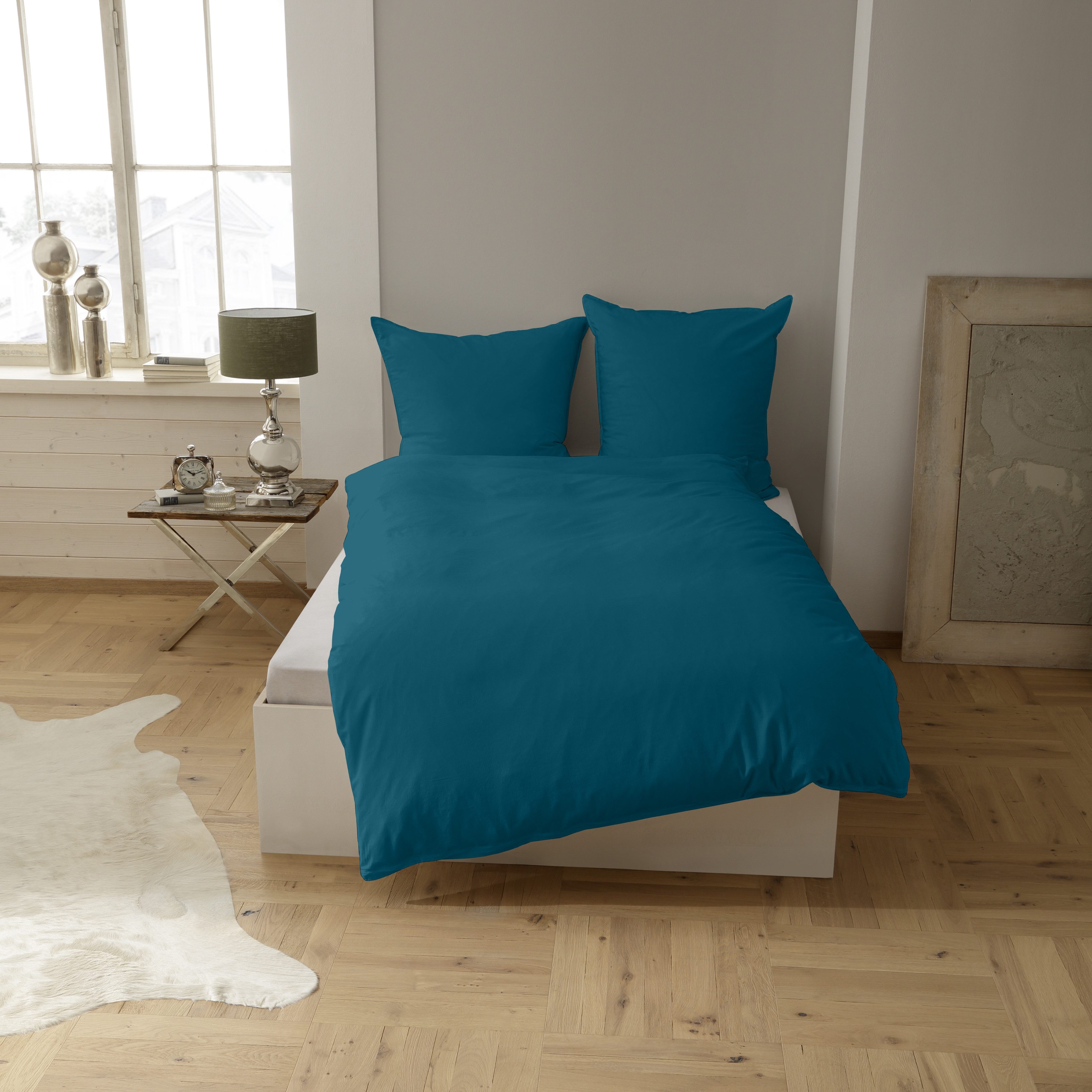 CASATEX Beddengoed Uni Effen ontwerp, rits, mooie kleuren
