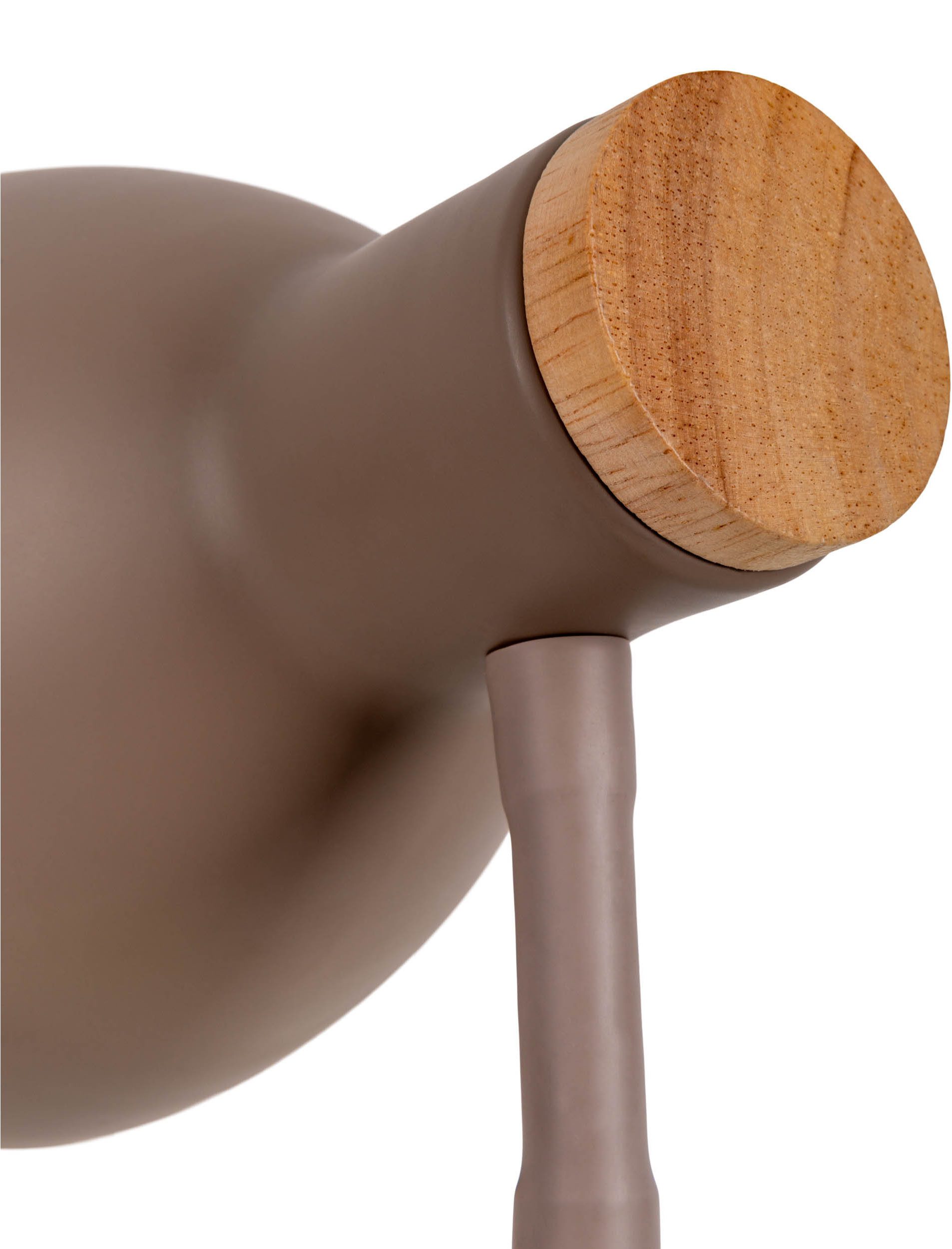 näve Bureaulamp Marie Voet en kap deels van hout, kap flexibel beweegbaar, E14 (1 stuk)