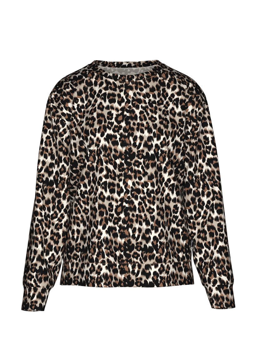 Trigema Sweatshirt TRIGEMA Sweatshirt met Allover-leopard-print