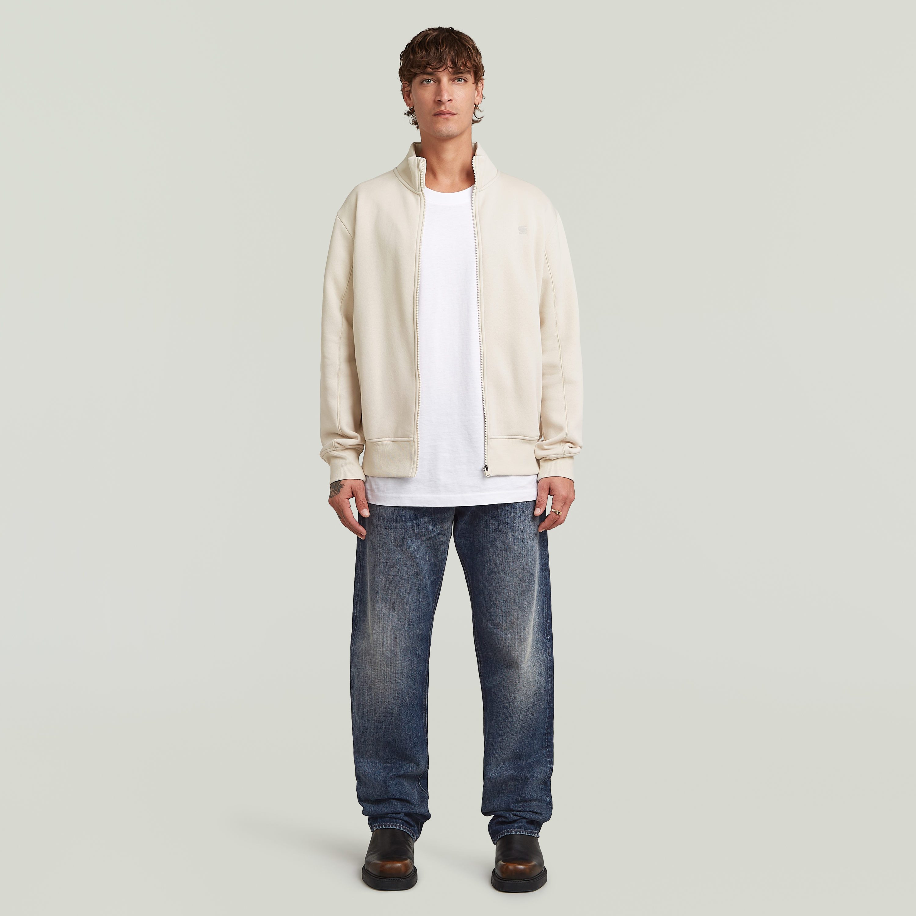 G-Star RAW Sweatvest met logoborduursel op borsthoogte