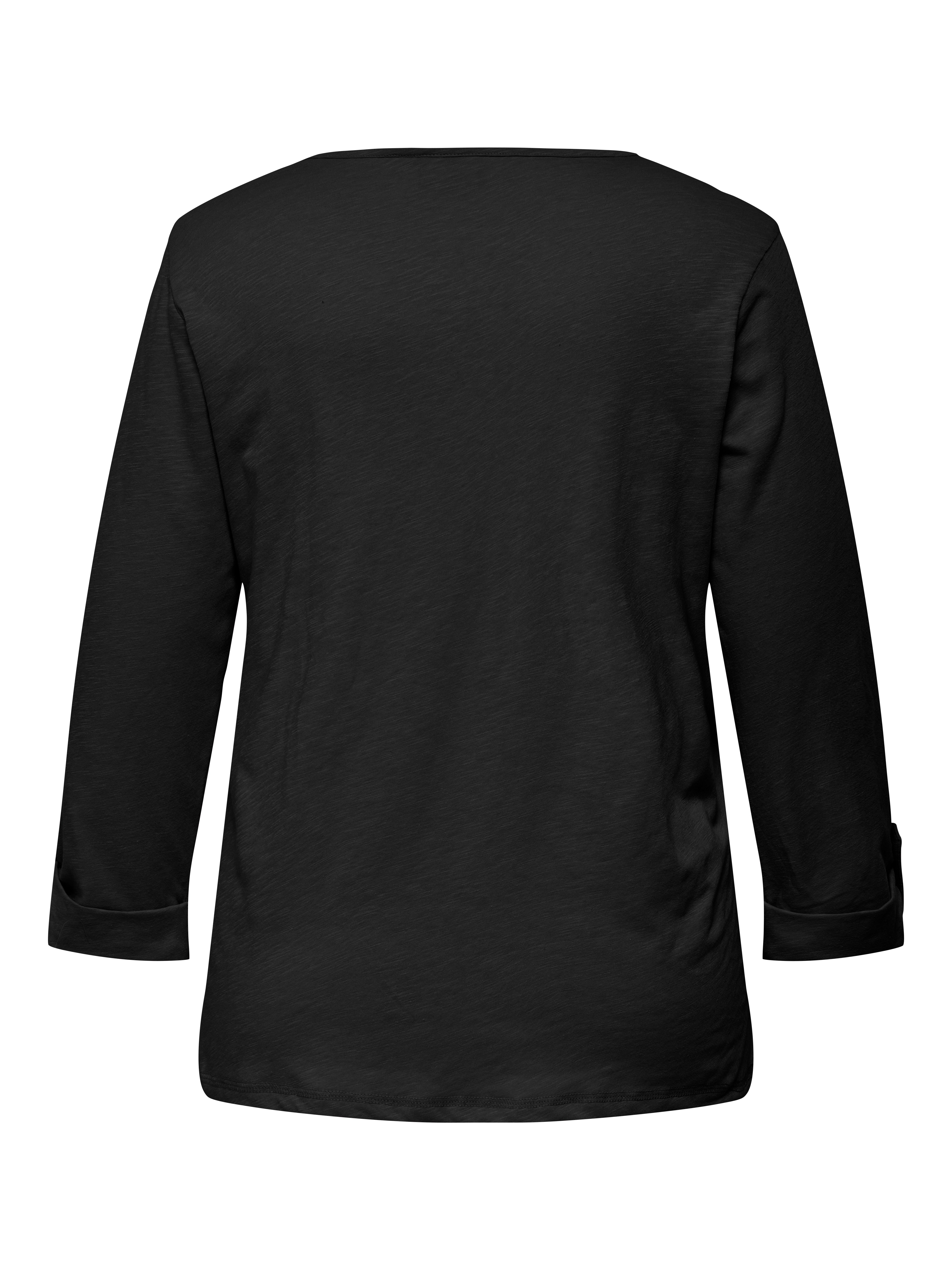 ONLY CARMAKOMA Shirt met 3/4 mouwen CARSLUB 3/4 O-NECK FOLD UP TO JRS BS