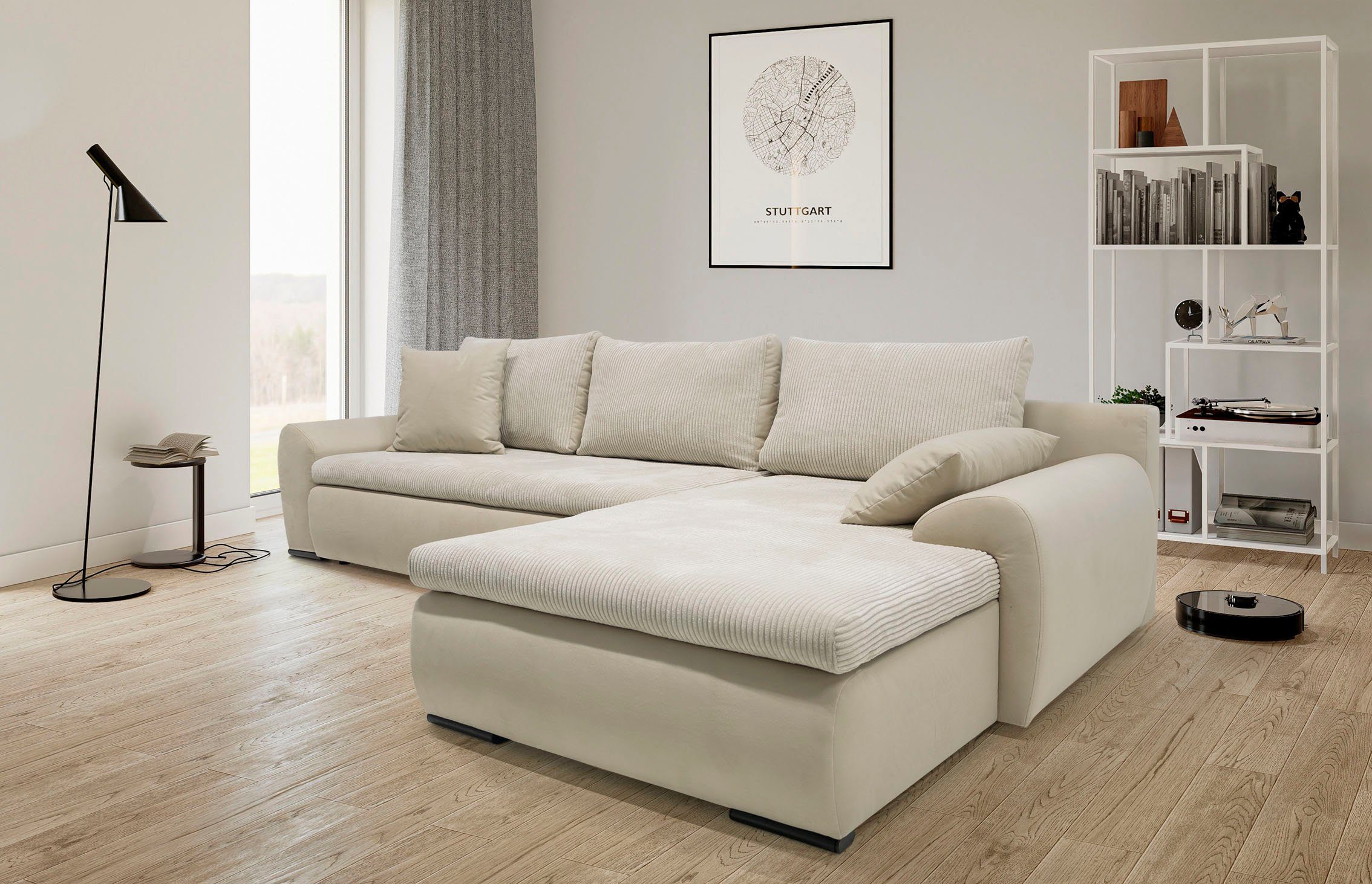 Home affaire Hoekbank Win, L-vorm, breedte 285cm