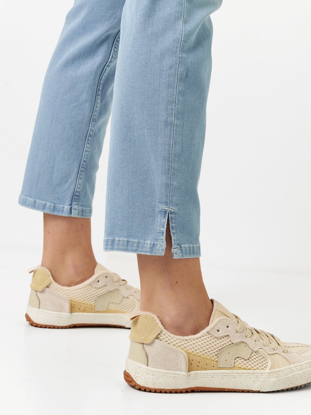 TONI 7/8 jeans gesplitst, met stretch