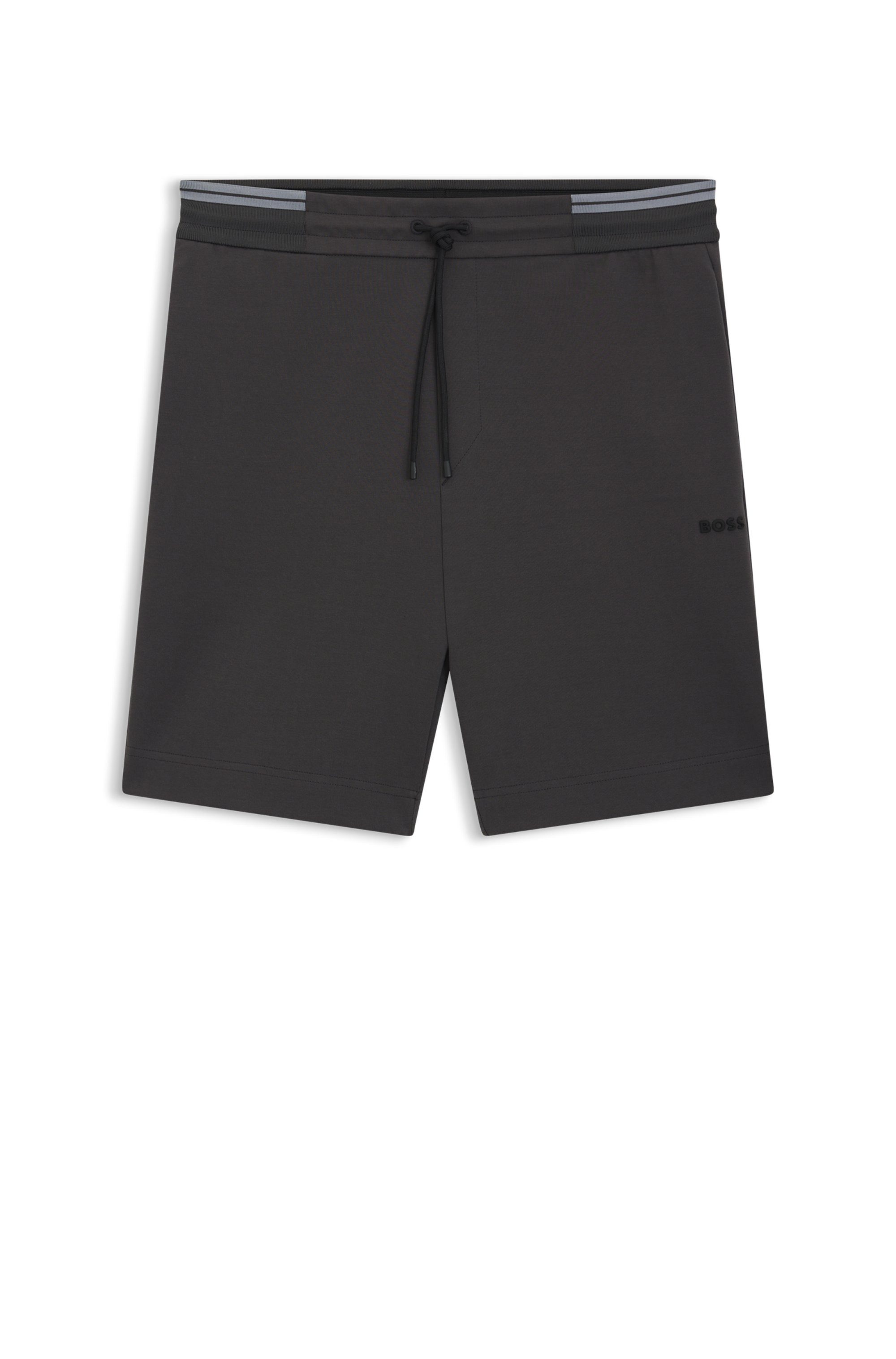 BOSS GREEN Sweatshort Shorts Zone met gestreepte details