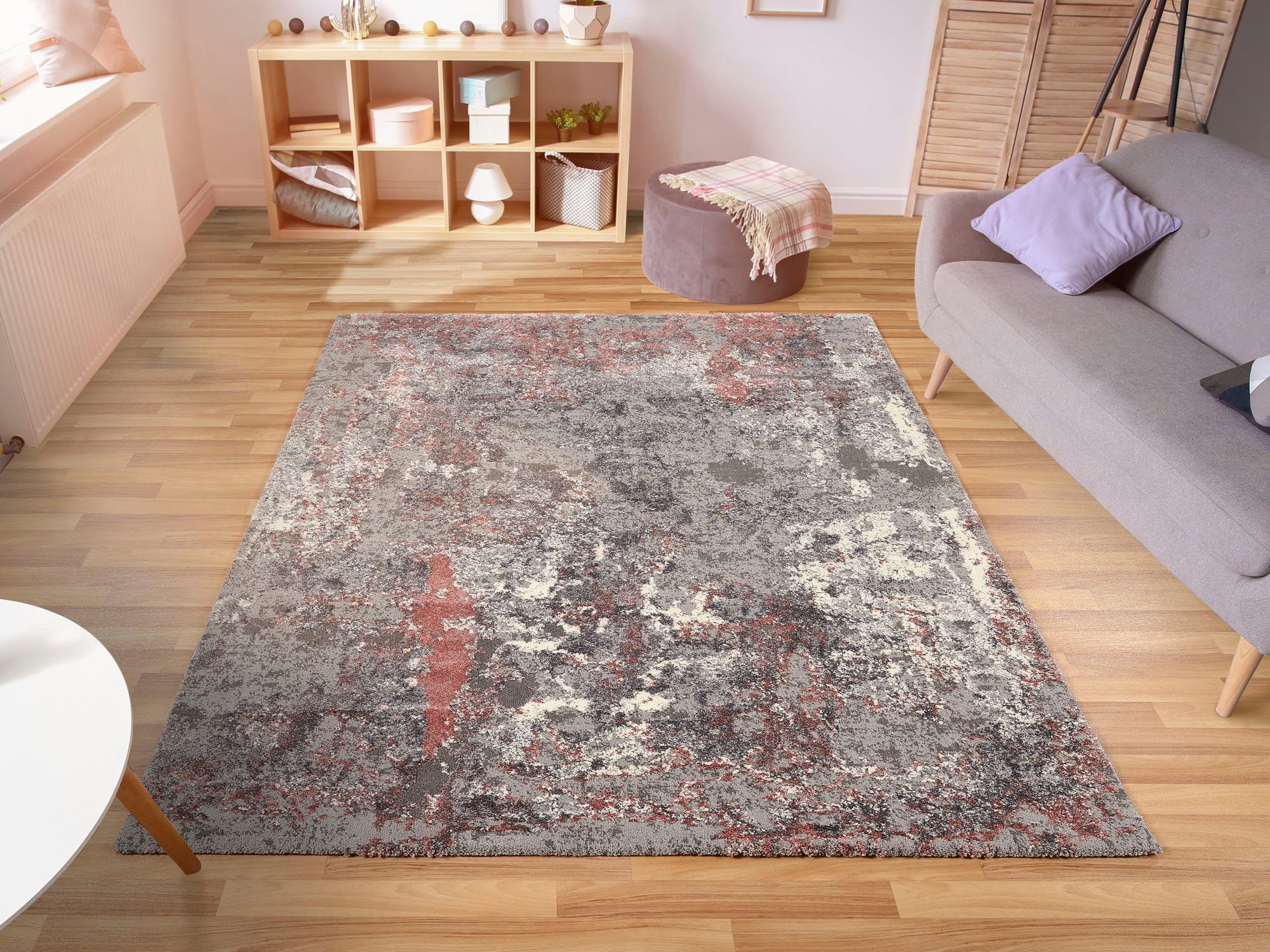OCI DIE TEPPICHMARKE Vloerkleed Juwel Liray Korte pool, woonkamer, marmer look, reliëfeffect