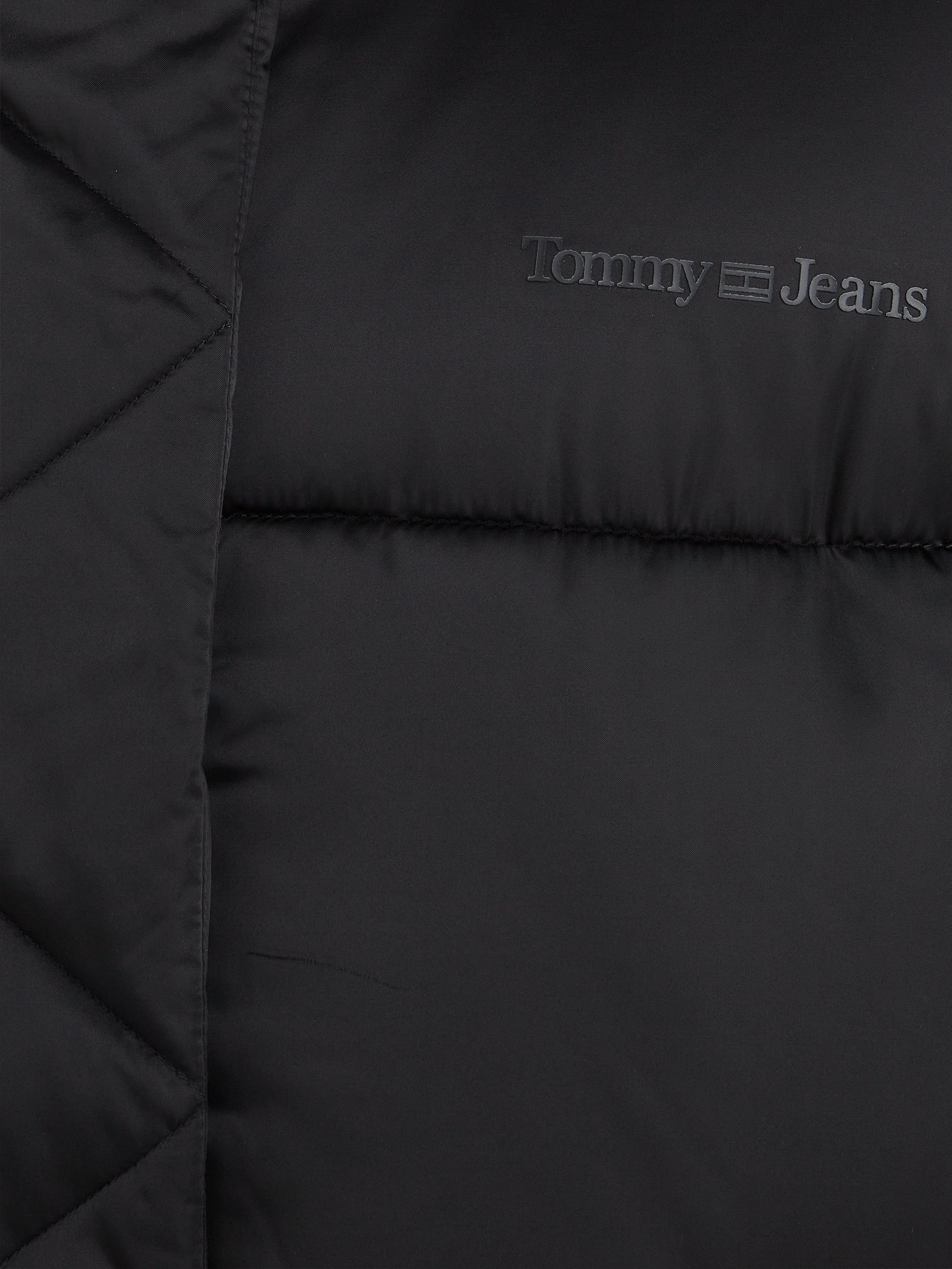 TOMMY JEANS Gewatteerde jas TJW OVR SATIN PUFFER met tommy jeans-merklabel