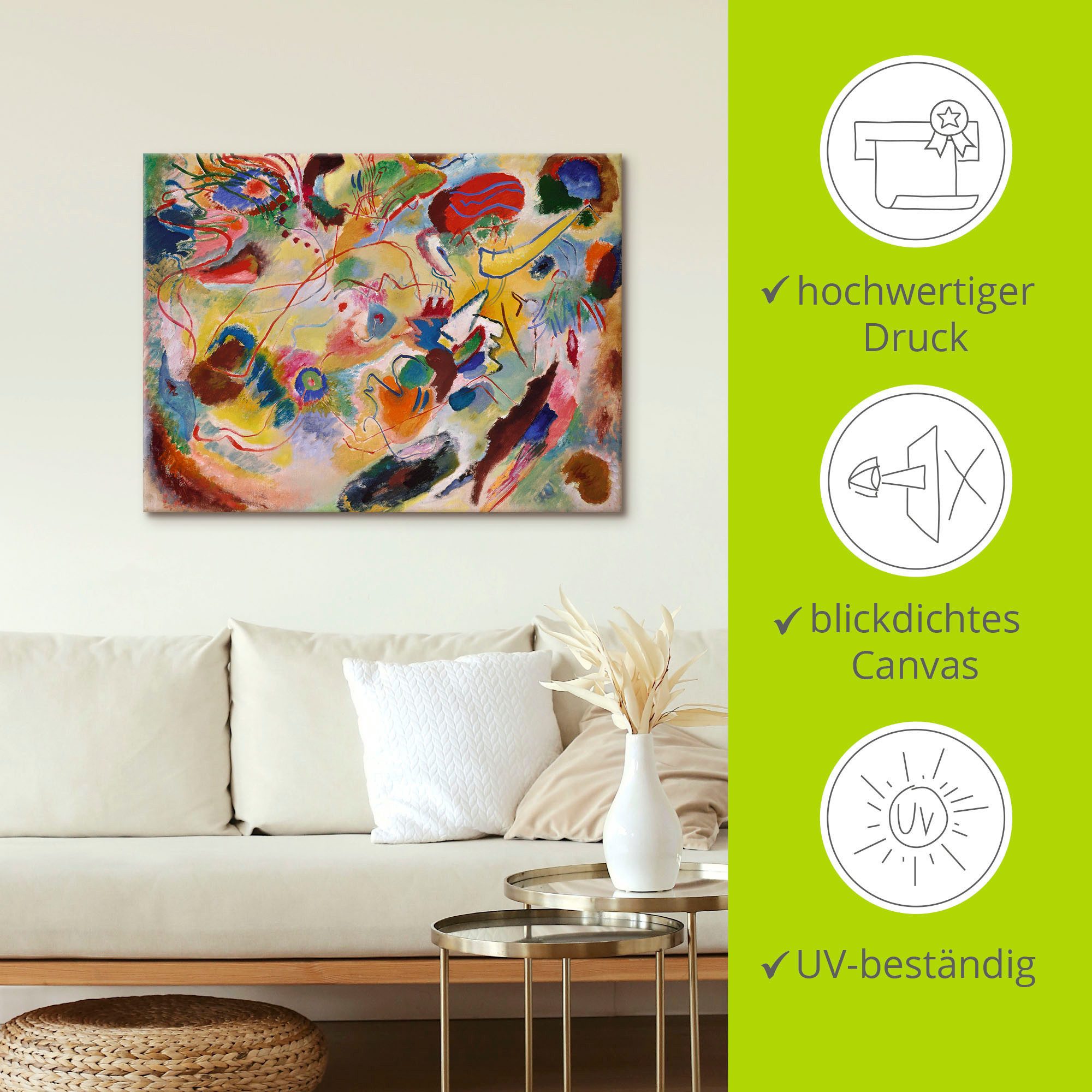 Artland Artprint op linnen Studie compositie VII gespannen op een spieraam