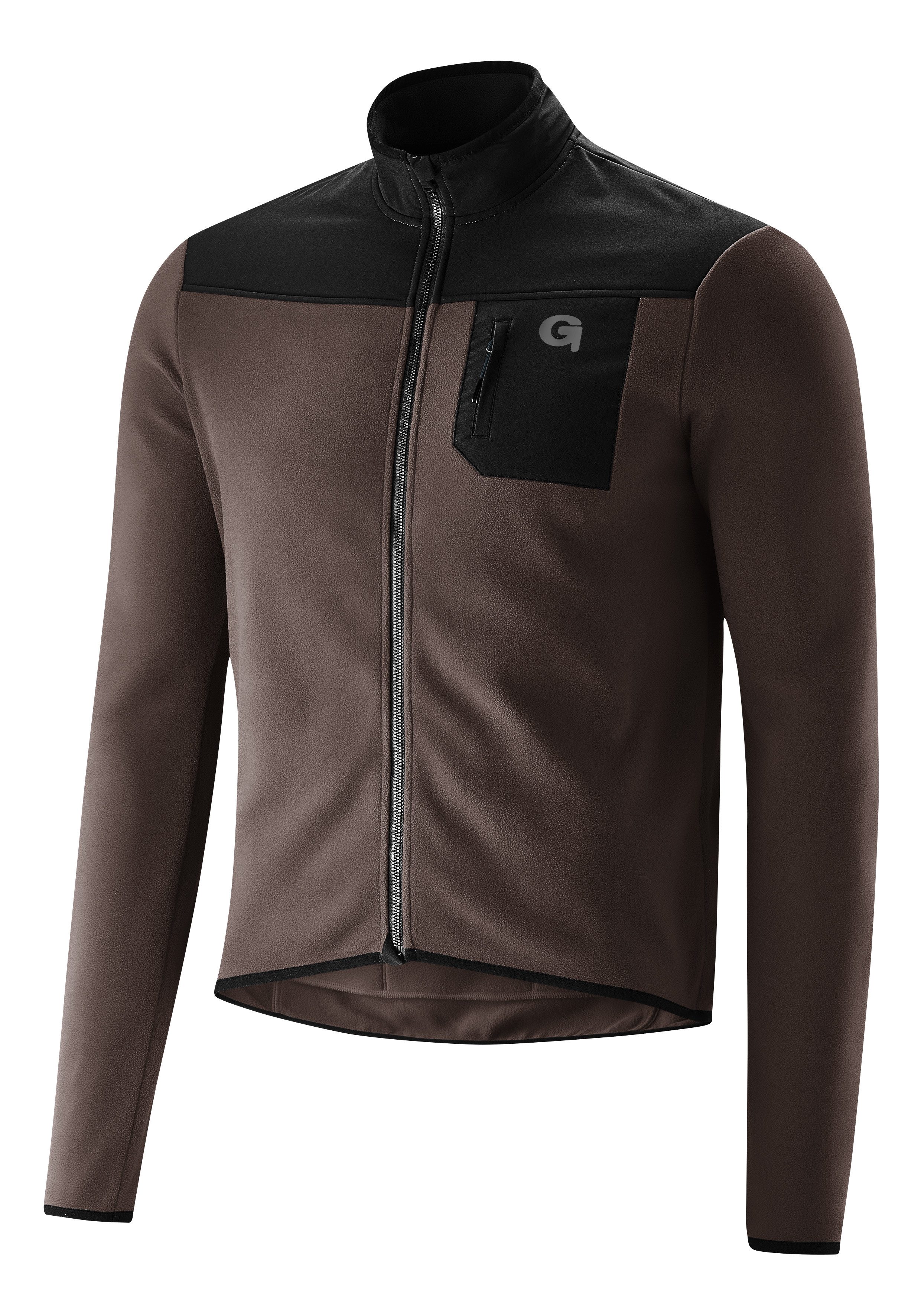 Gonso Fietsshirt Adventure jersey fleece M Heren fietstrui met lange mouwen, zacht fleece-materiaal, full-zip trui