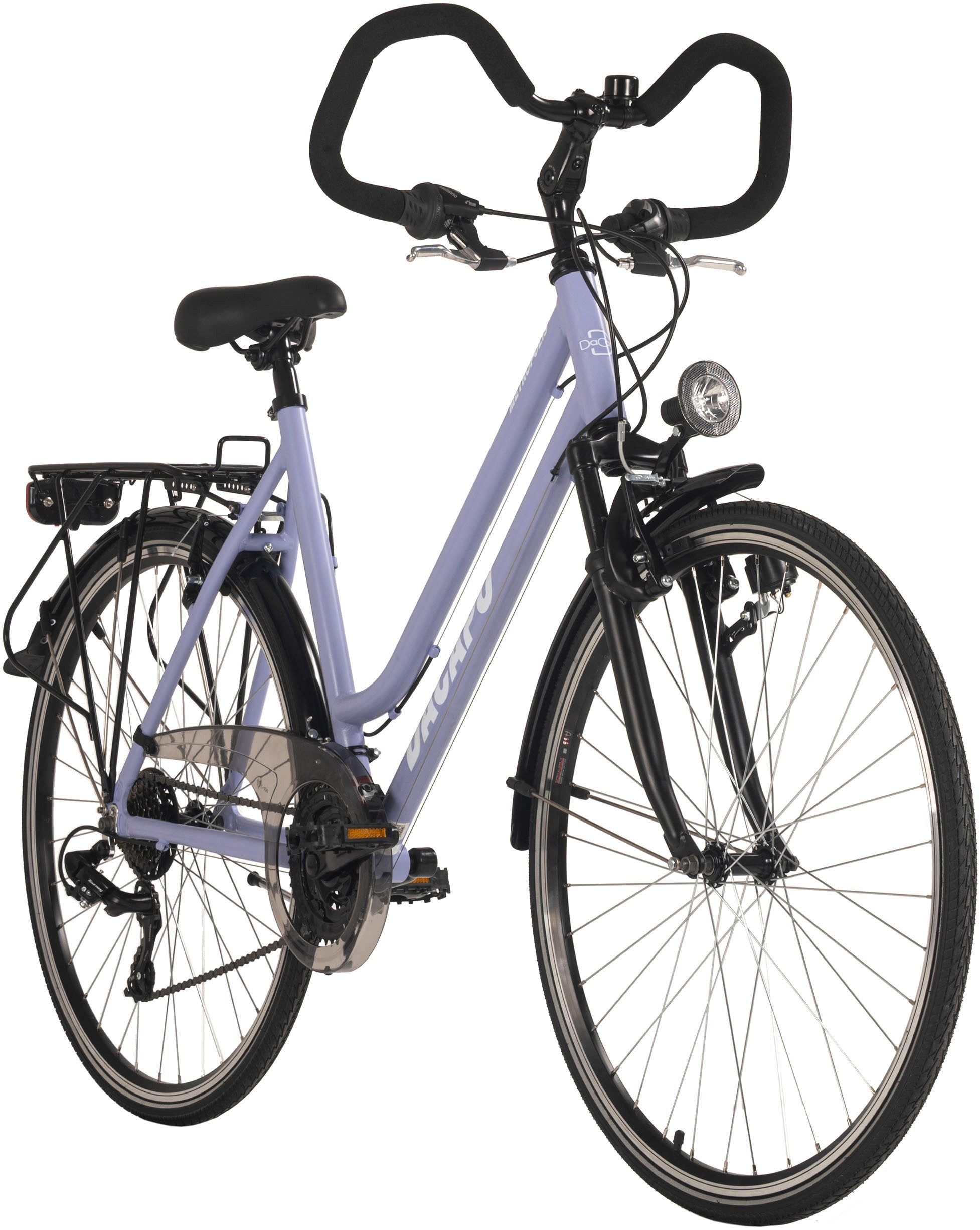 Dacapo Trekkingfiets Metropolis trekkingfiets dames aluminium frame 28'' duifblauw RH 53 cm