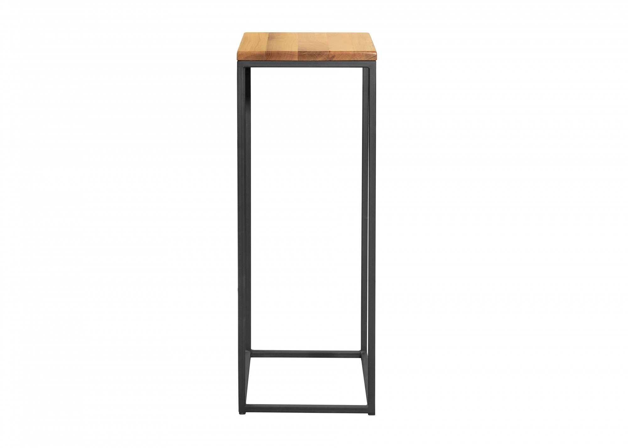 Home affaire Bijzettafel 3-delige set Metalen poten, eiken massief houten plaat (set, 3 stuks)
