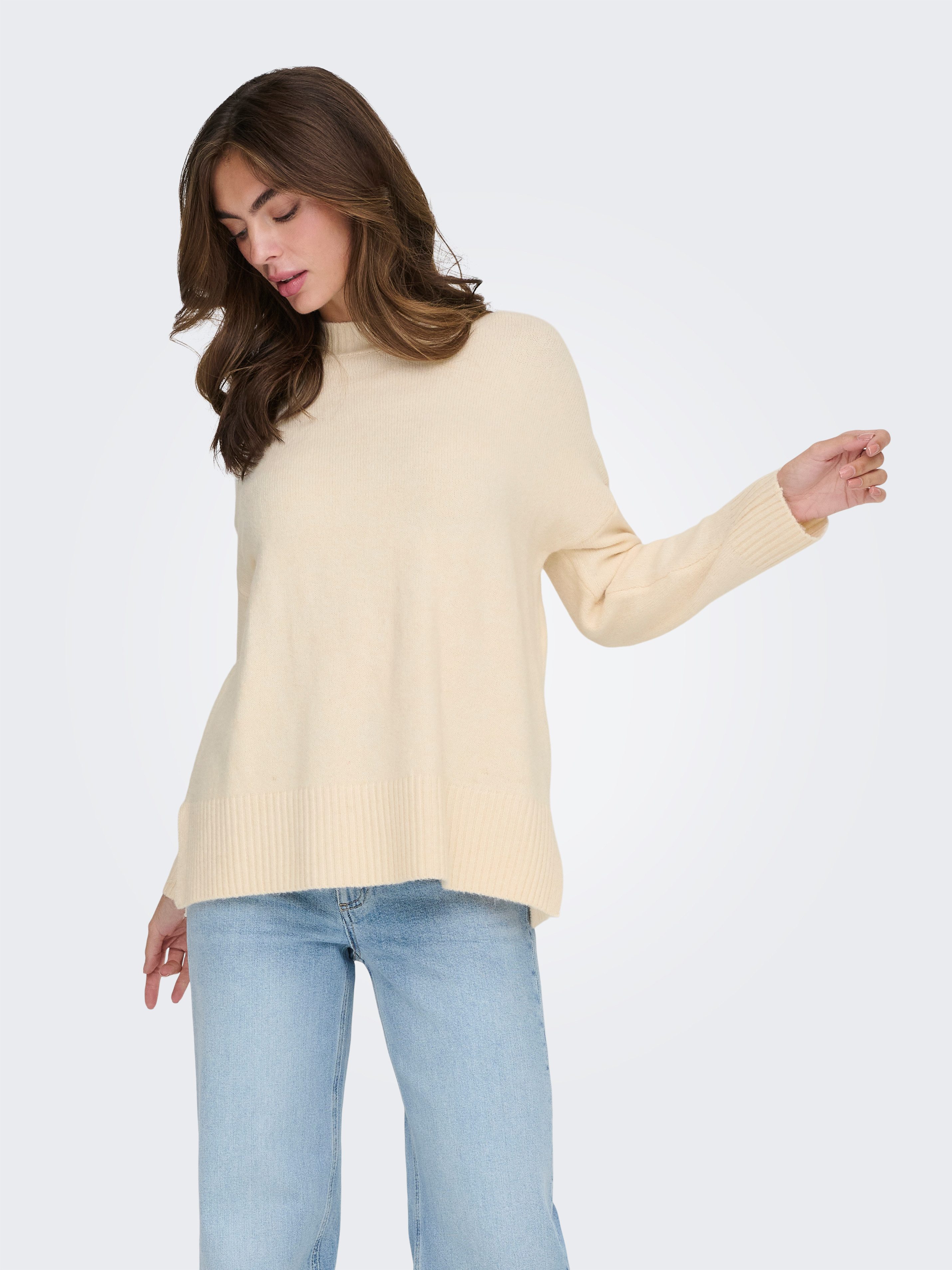 Only Gebreide trui ONLHAZEL LS HIGHNECK OVERS PULL KNT NOOS