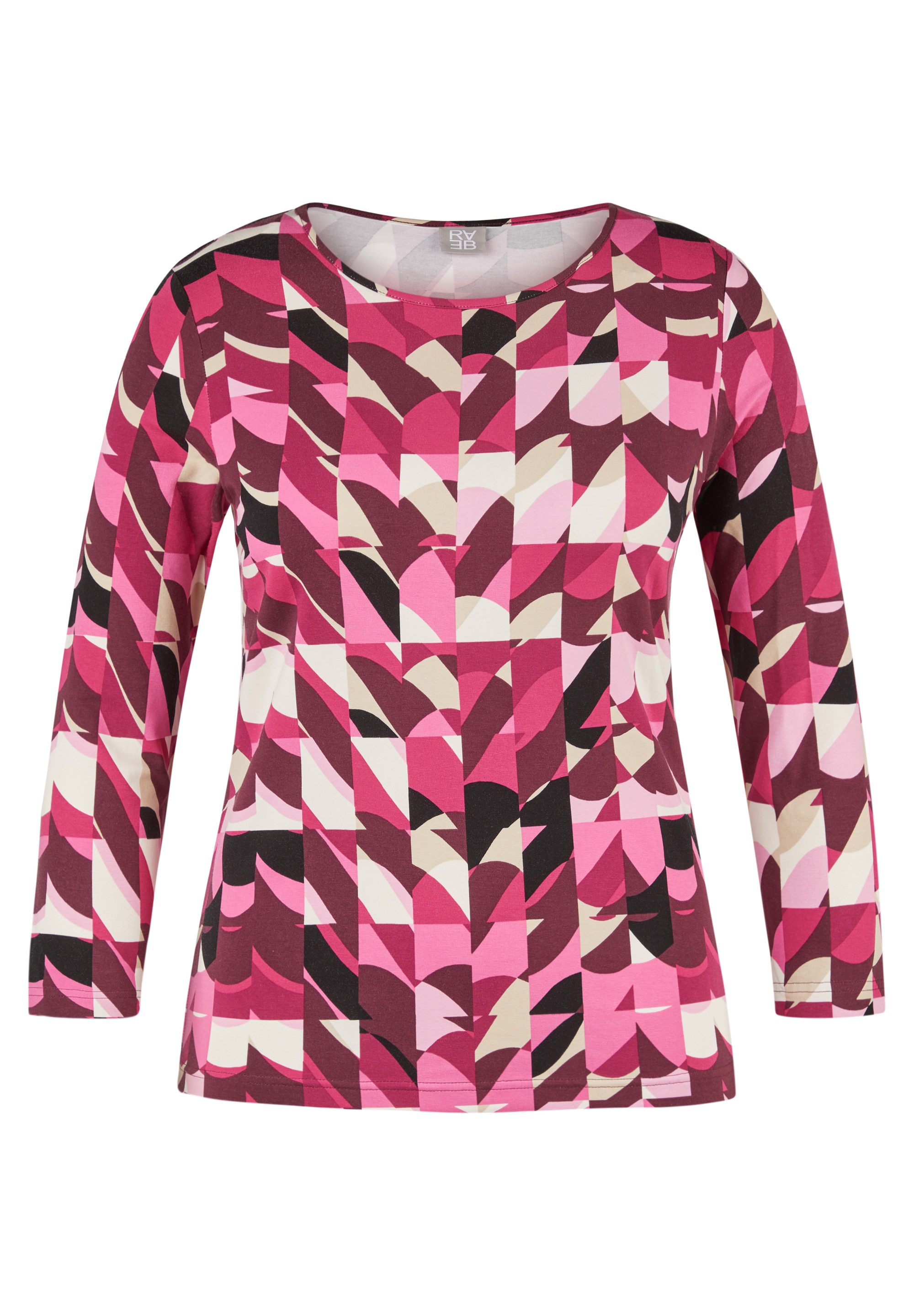 Rabe Shirt met 3/4 mouwen Zomershirt met grafisch patroon