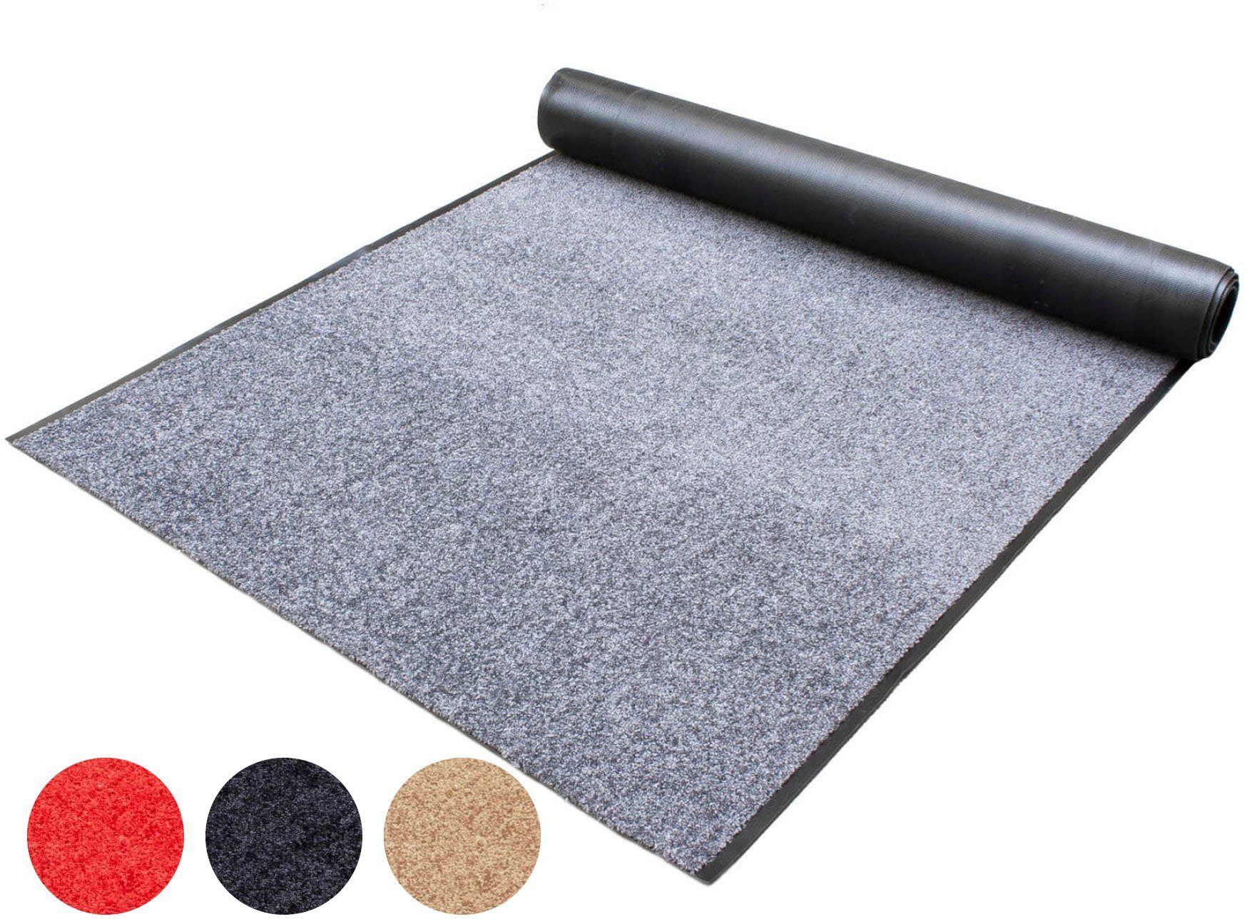 Primaflor-Ideen in Textil Loper Vuilopvangloper CLEAN Inloopmatten, schoonloopmatten, inloopmat, antislip lopers maat 120 cm x 900 cm x 9 mm grijs