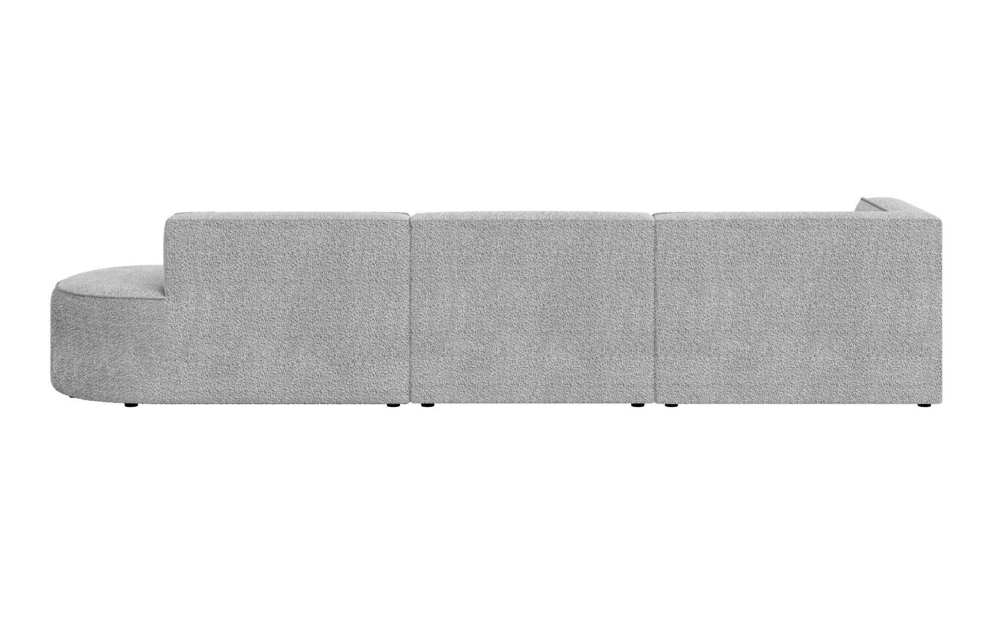 andas Hoekbank EIVIND designerbank met ottomane rechts/links, B/D/H: 343/159/72 cm