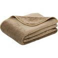goezze deken uni deken van gerecycled polyester bruin