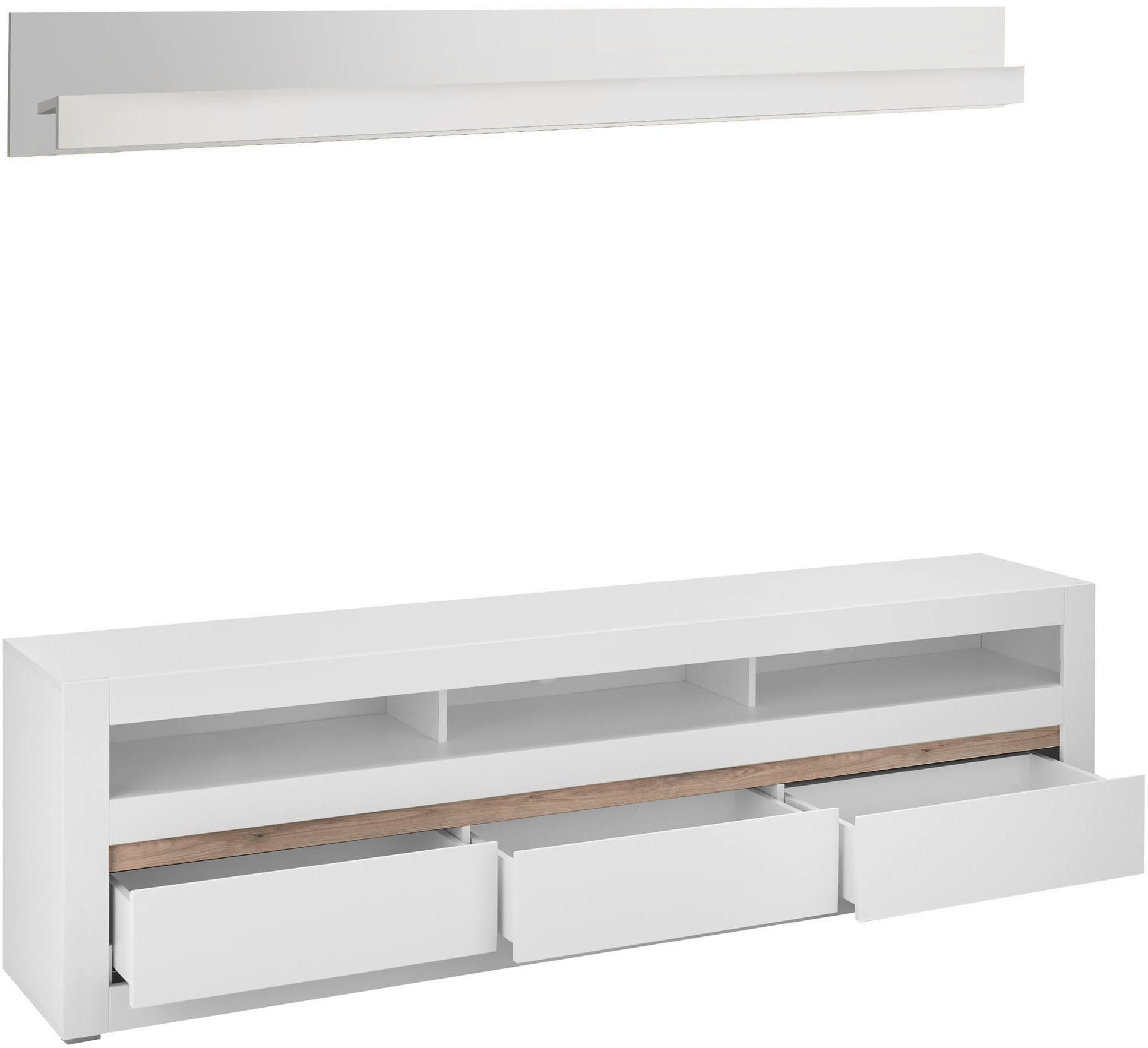 INOSIGN Wandmeubel in Mat Wit, Woonkamer-set met verwisselbare front (set, 2-delig)