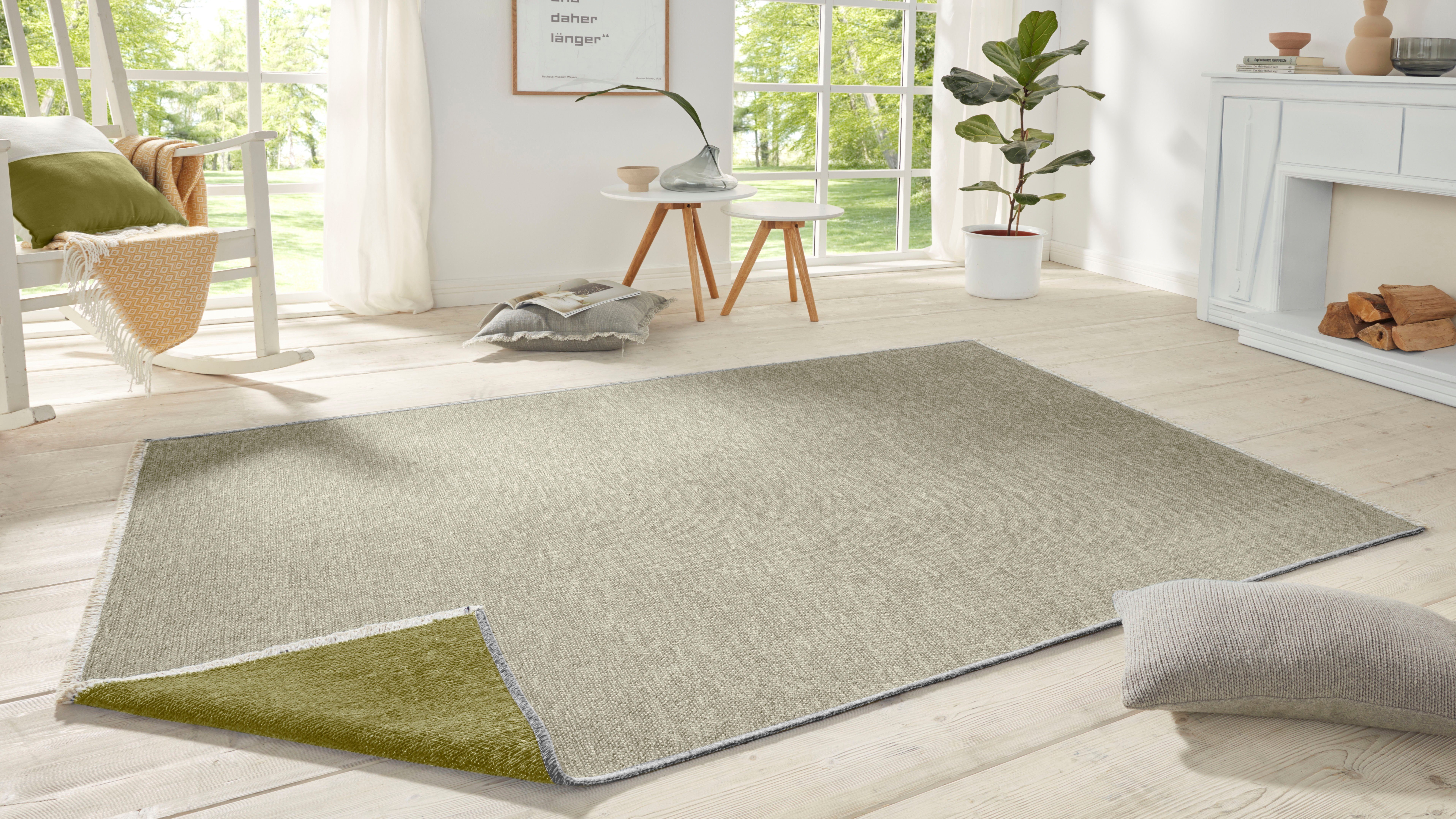 HANSE Home Vloerkleed Duo Keerbaar, franje, handmade look, robuust, gemakkelijk in onderhoud, afgehecht