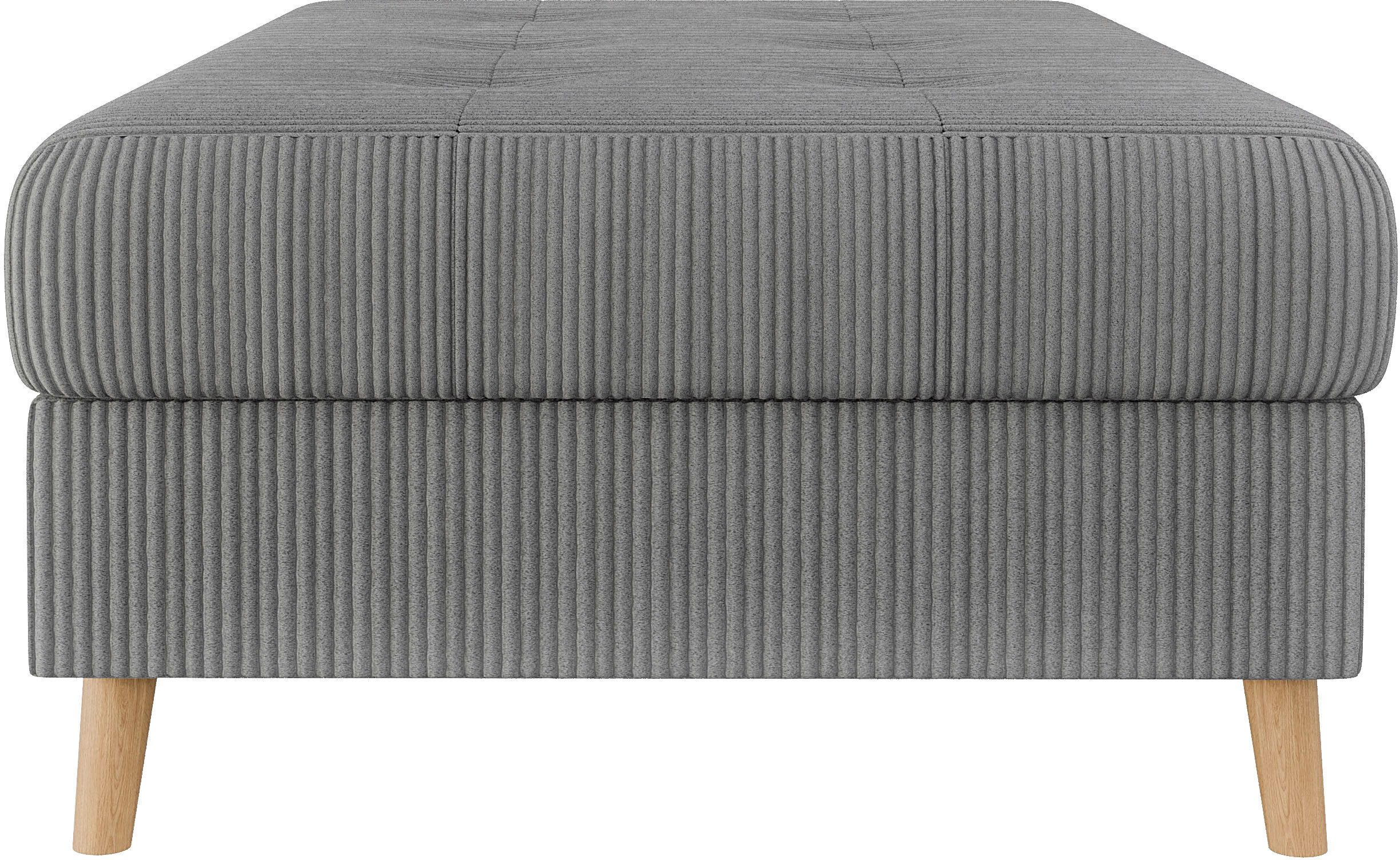 Home affaire Hocker CHARRE XXL, stiksel in het zitgedeelte, afmetingen: B/D/H: 118/73/40 cm
