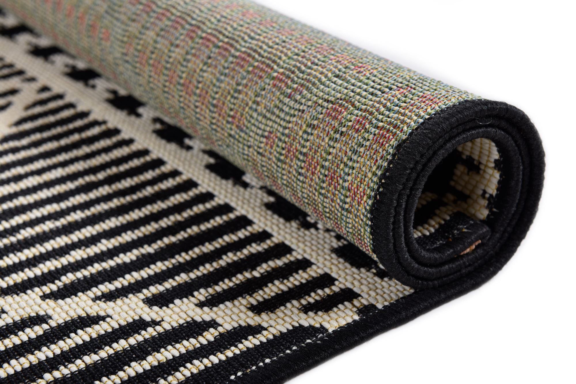 TOM TAILOR HOME Vloerkleed Funky Outdoor Geometric Platweefsel, modern ruitendesign, geschikt voor buiten, woonkamer