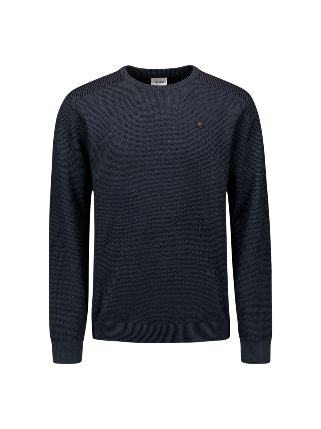 NO EXCESS Trui met ronde hals met jacquard-look