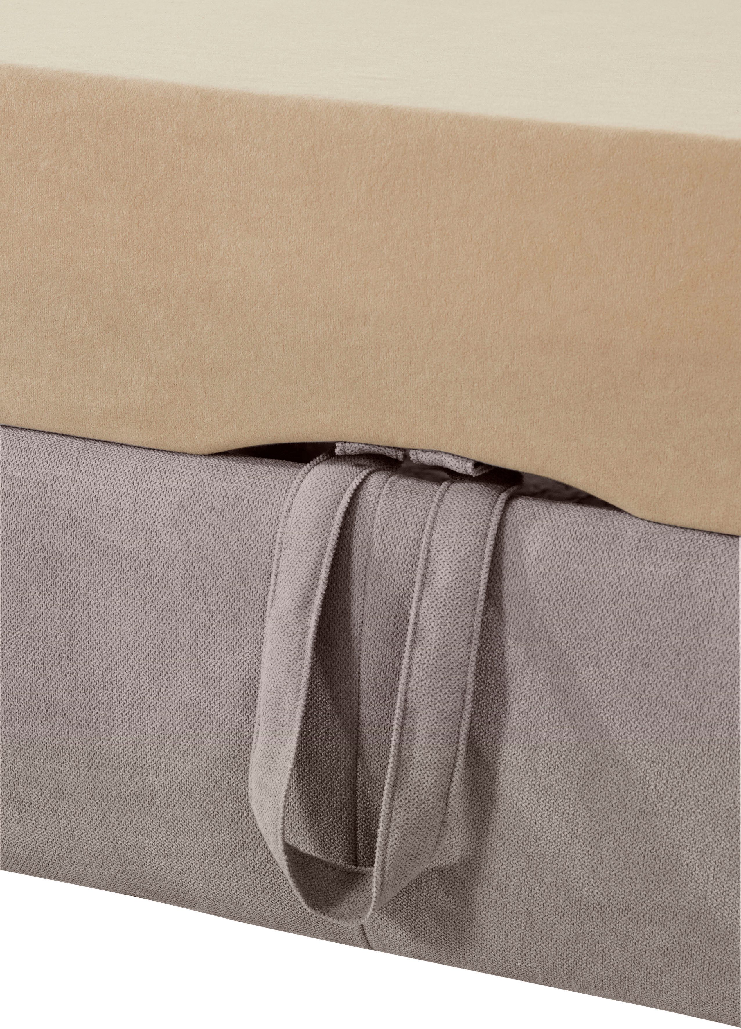 exxpo - sofa fashion Hoekbank Enya, uitgebreide afwerking, hoog zitcomfort, comfortabel, L-vorm inclusief verstelbare hoofdsteun, naar keuze met slaapfunctie en bedkist
