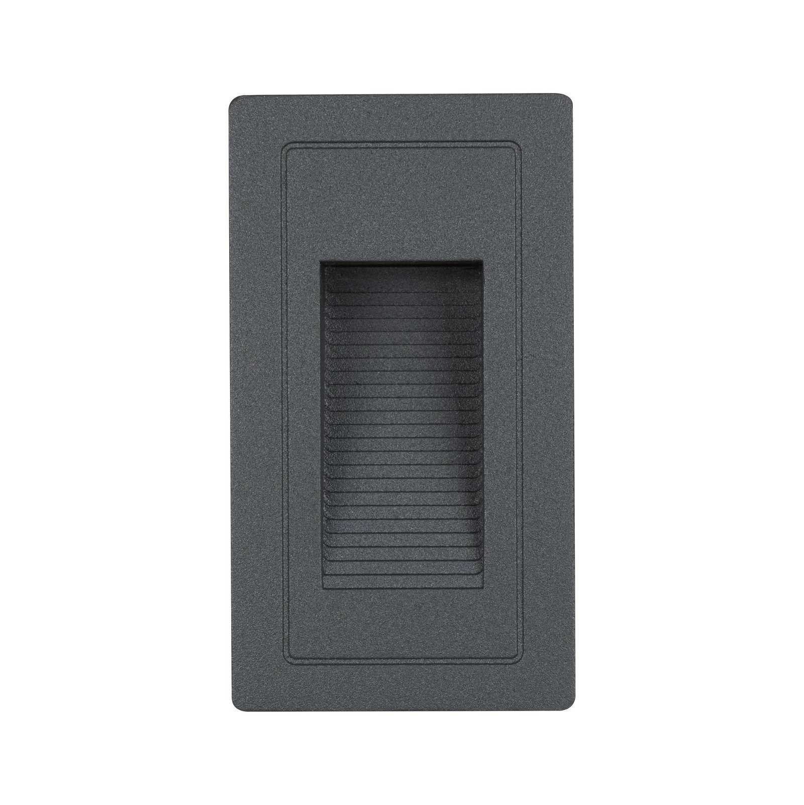 Paulmann Led-wandlamp voor buiten HighIP44 vierkant 103x58mm 3000K 4W 30lm 230V Zwart Aluminium (1 stuk)