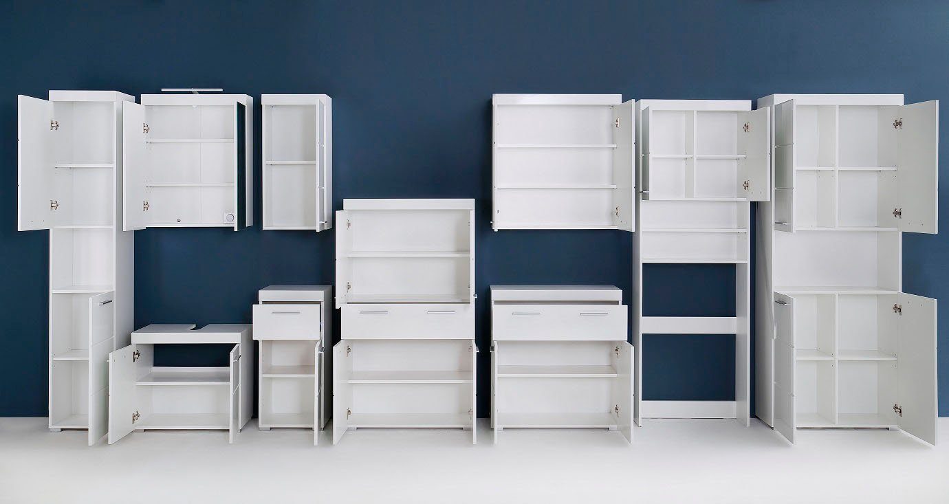 INOSIGN Hoge kast Avena Badkamer hoge kast met open vak, 2 deuren en 2 planken