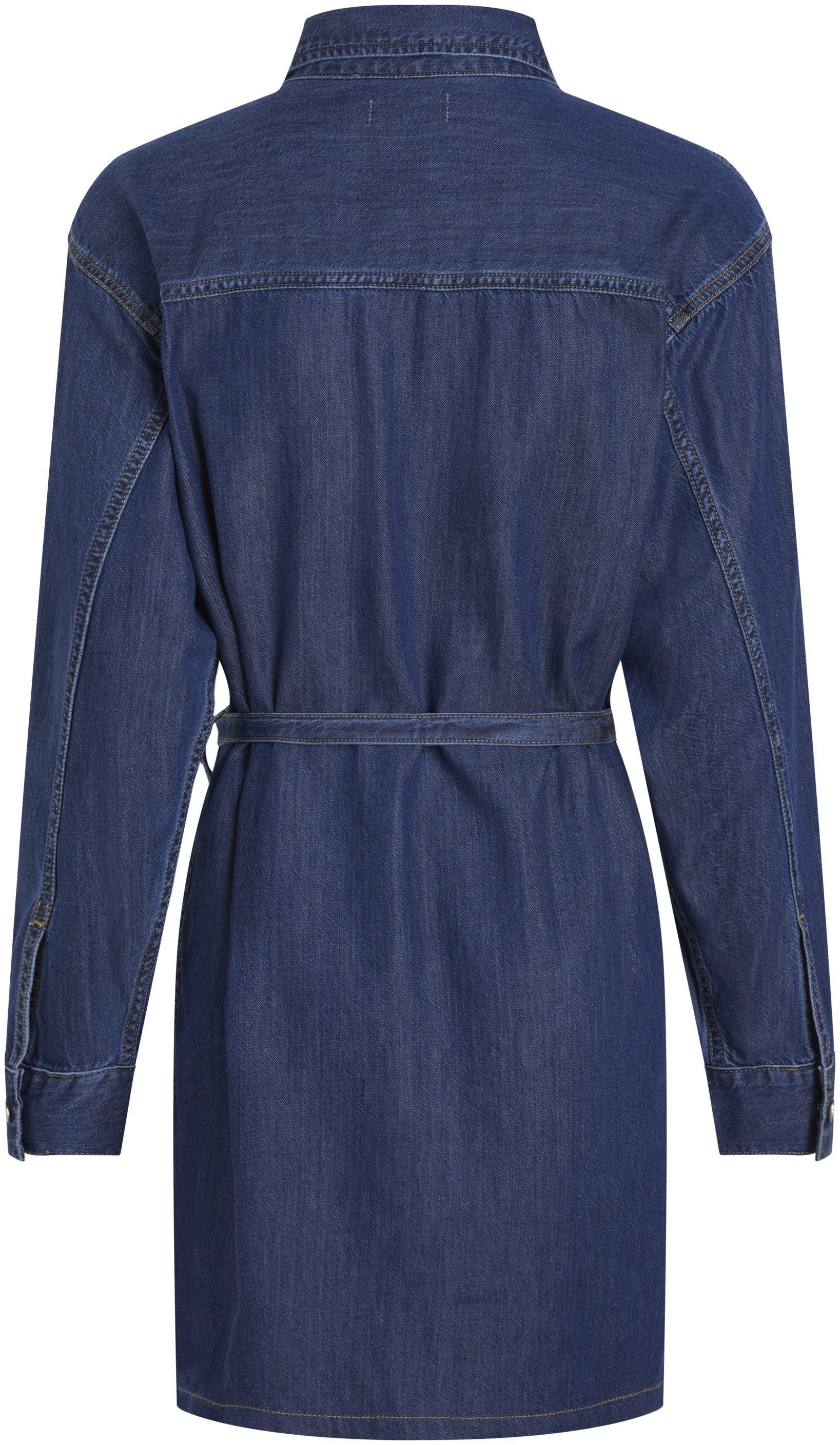 Calvin Klein Jeans jurk BELTED TENCEL DENIM SHIRT DRESS