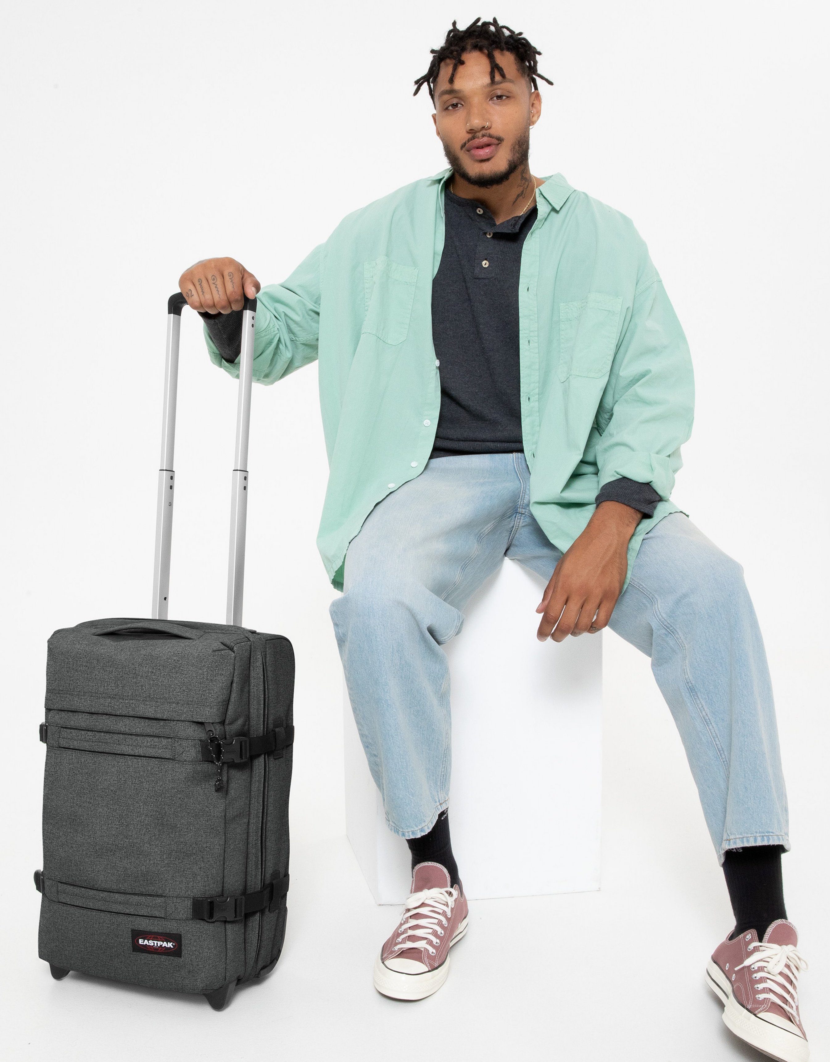 Eastpak Zachte bagage trolley TRANSIT'R S Handbagage-koffer reis bagage koffer met TSA-slot reistas