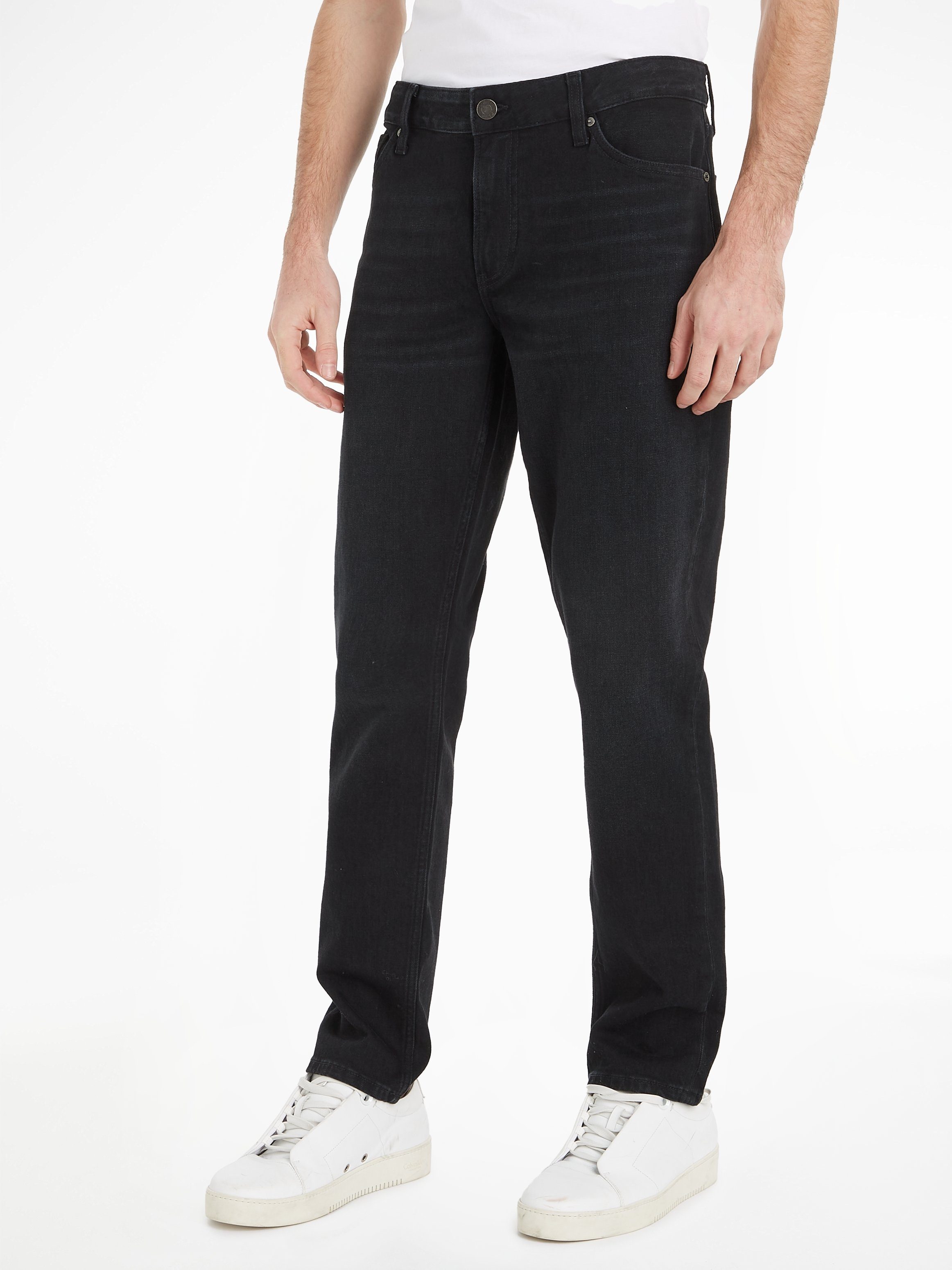Calvin Klein Slim fit jeans SLIM FIT RINSE BLACK heren slim fit jeans maat 30 zwart