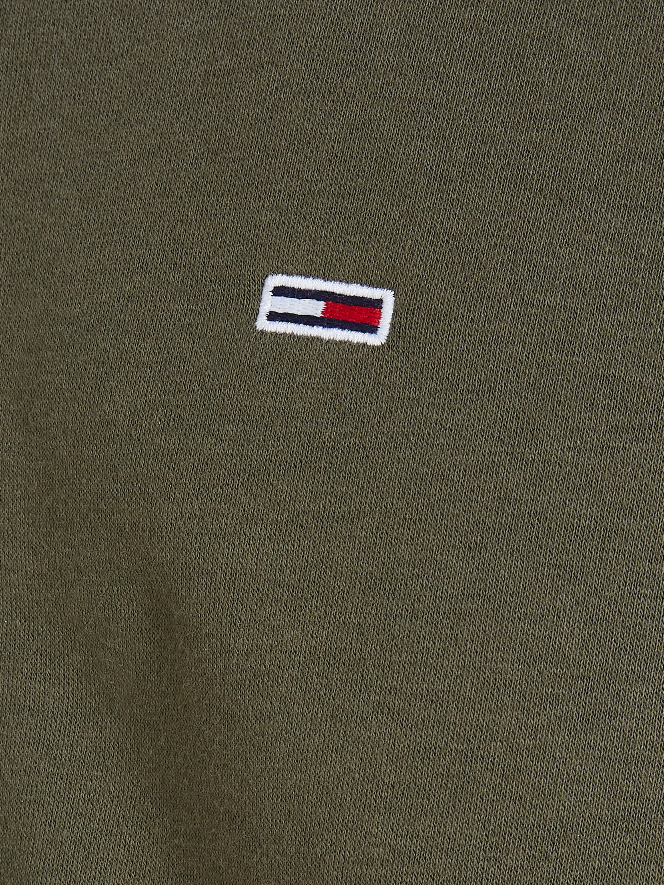 TOMMY JEANS Sweatshirt TJM REG S FLAG ZIP FLEECE THRU met geborduurd merklogo op borsthoogte