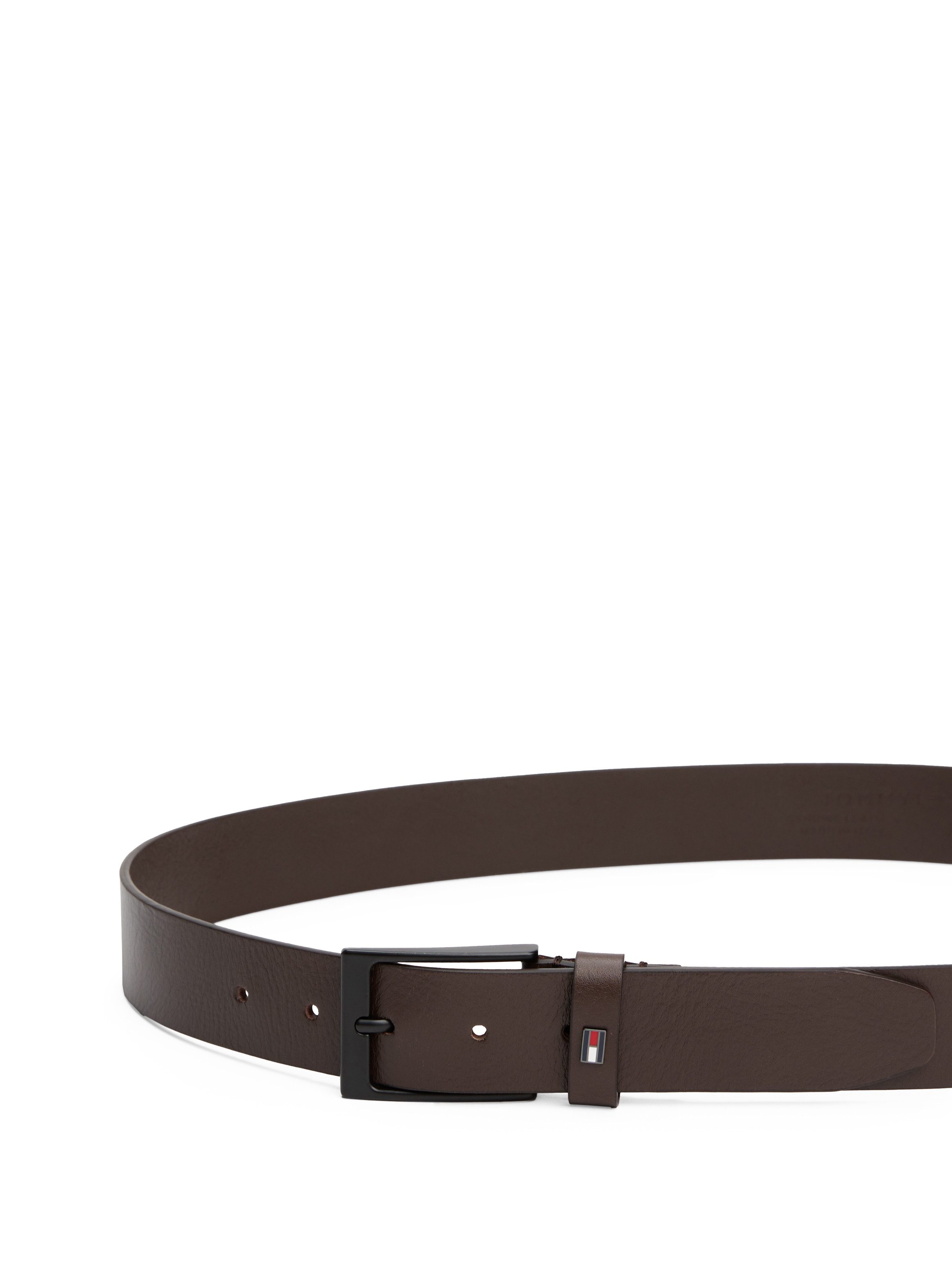 Tommy Hilfiger Leren riem LAYTON 3.5 Metalen patch, eenvoudige doornsluiting