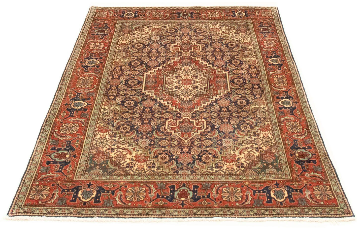 morgenland Vloerkleed Täbriz 40 Raj vloerkleed met de hand geknoopt donkerblauw handgeknoopt