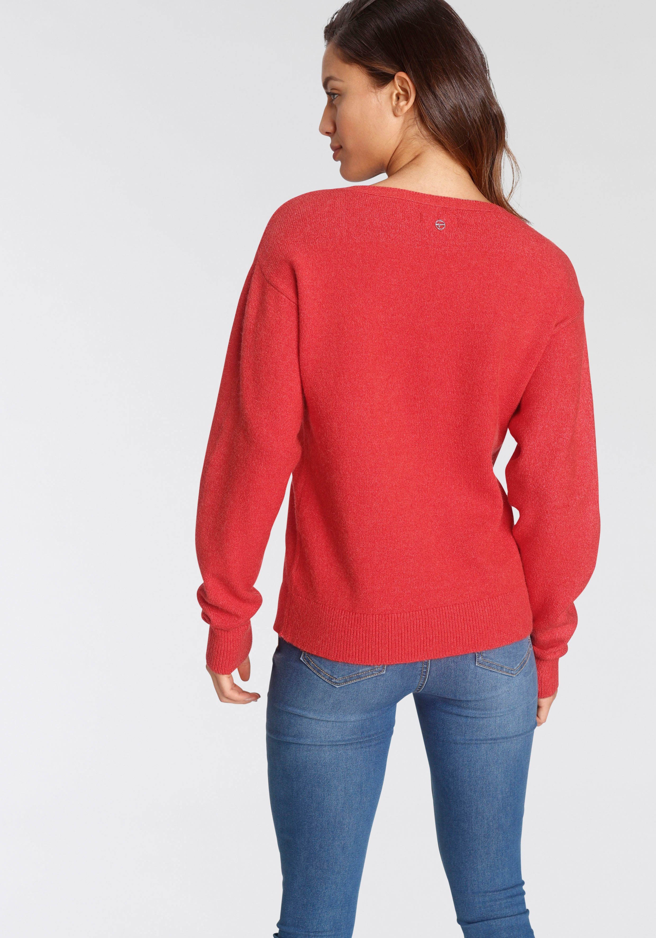 Tamaris Trui met V-hals met frontbies