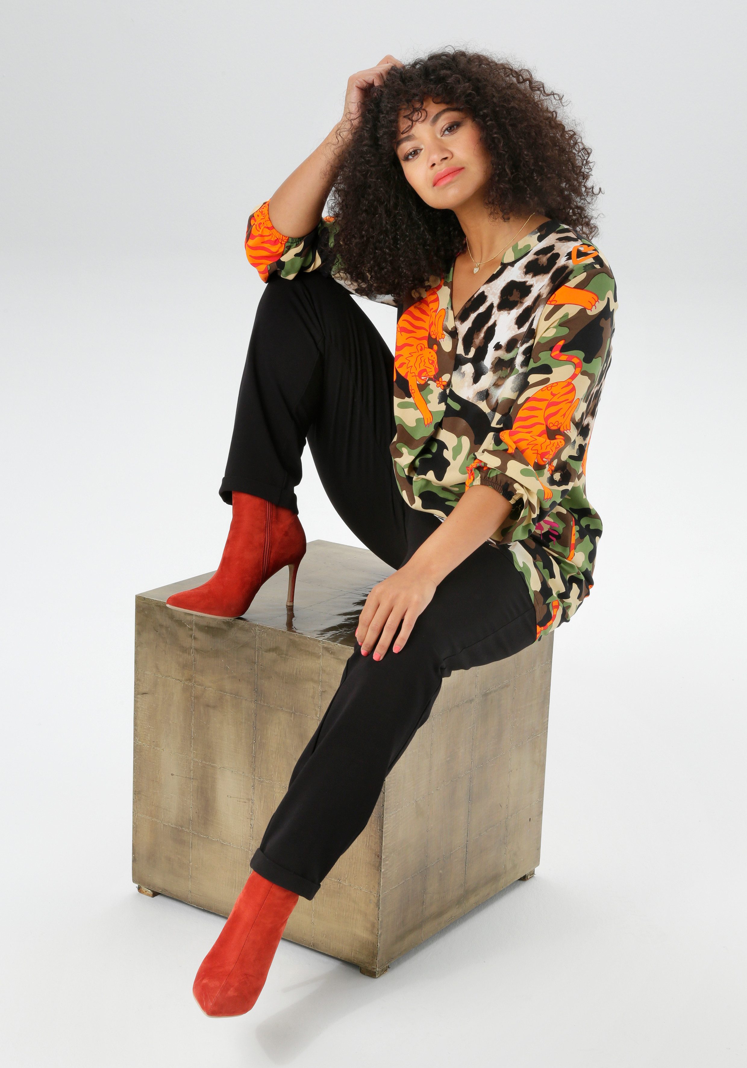 Aniston PLUS Blouse met kraagstrik