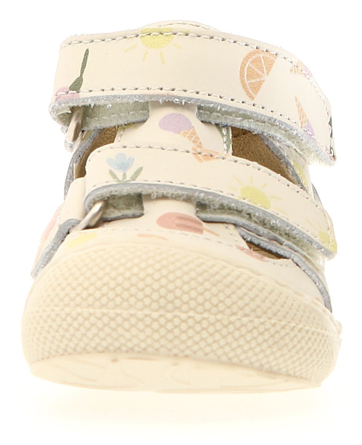 Naturino Sandalen PUFFY PR FRESHEN MILK Bareschoenen met zachte zool, maat sjabloon te downloaden