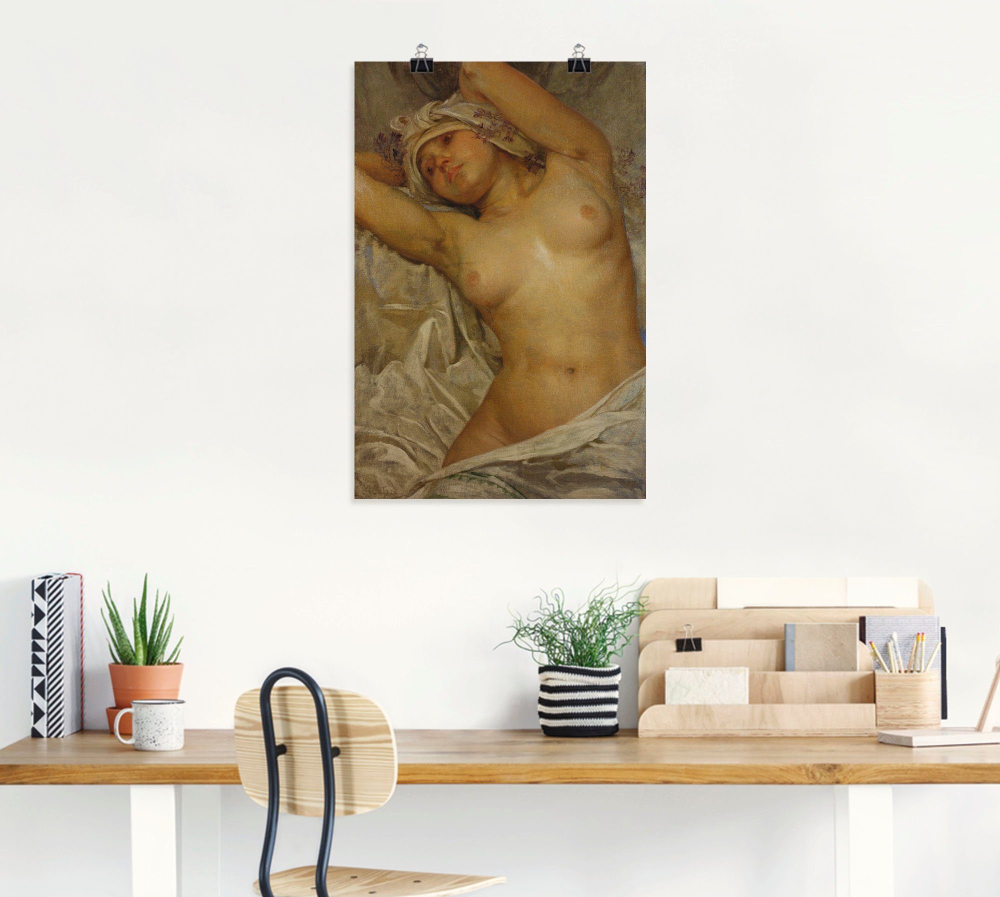 Artland Artprint Naakt meisje. 1922. als artprint op linnen, poster, muursticker in verschillende maten