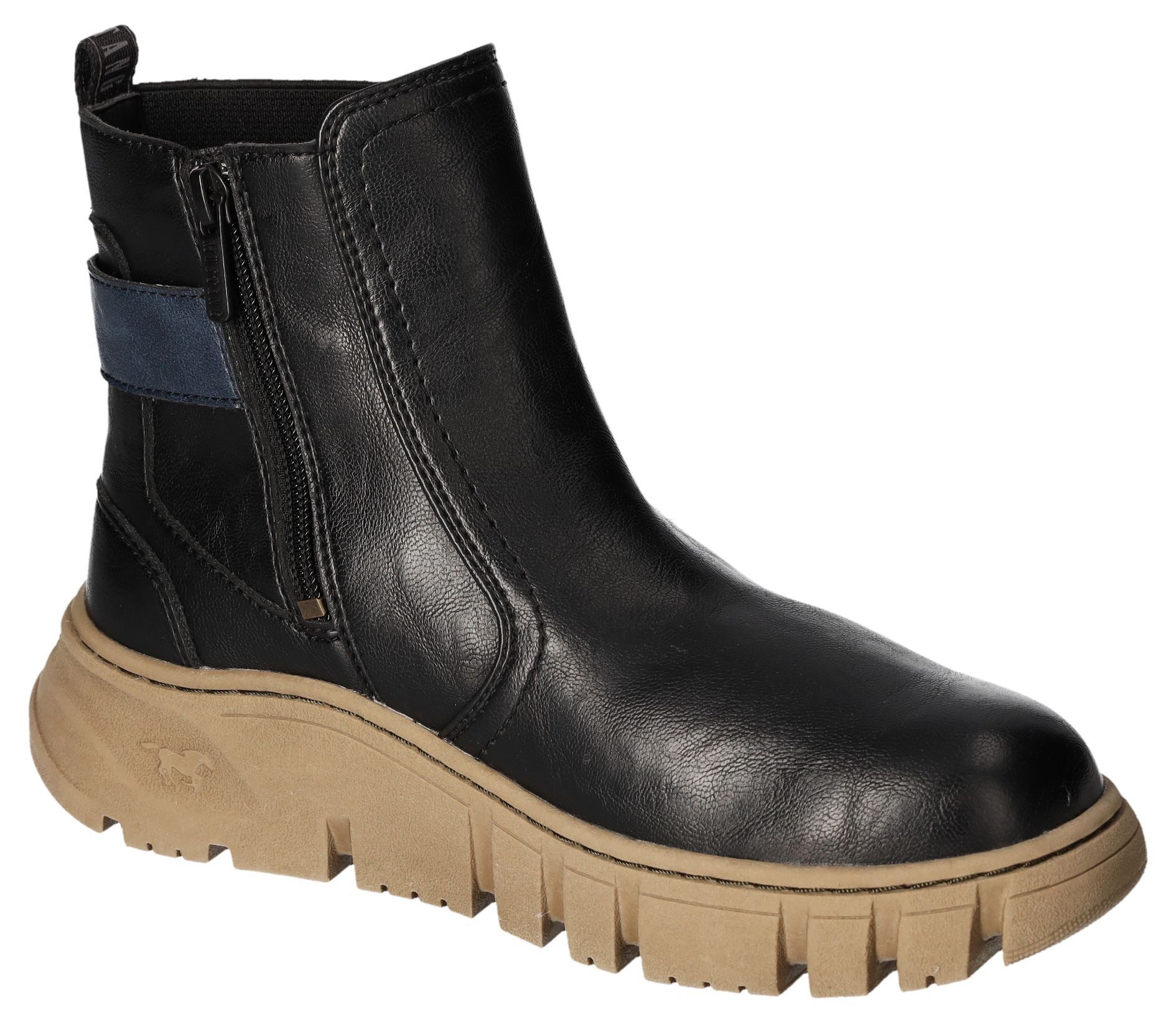 Mustang Shoes Winterlaarzen enkellaars, instaplaarzen, plateausool, met stretchinzet