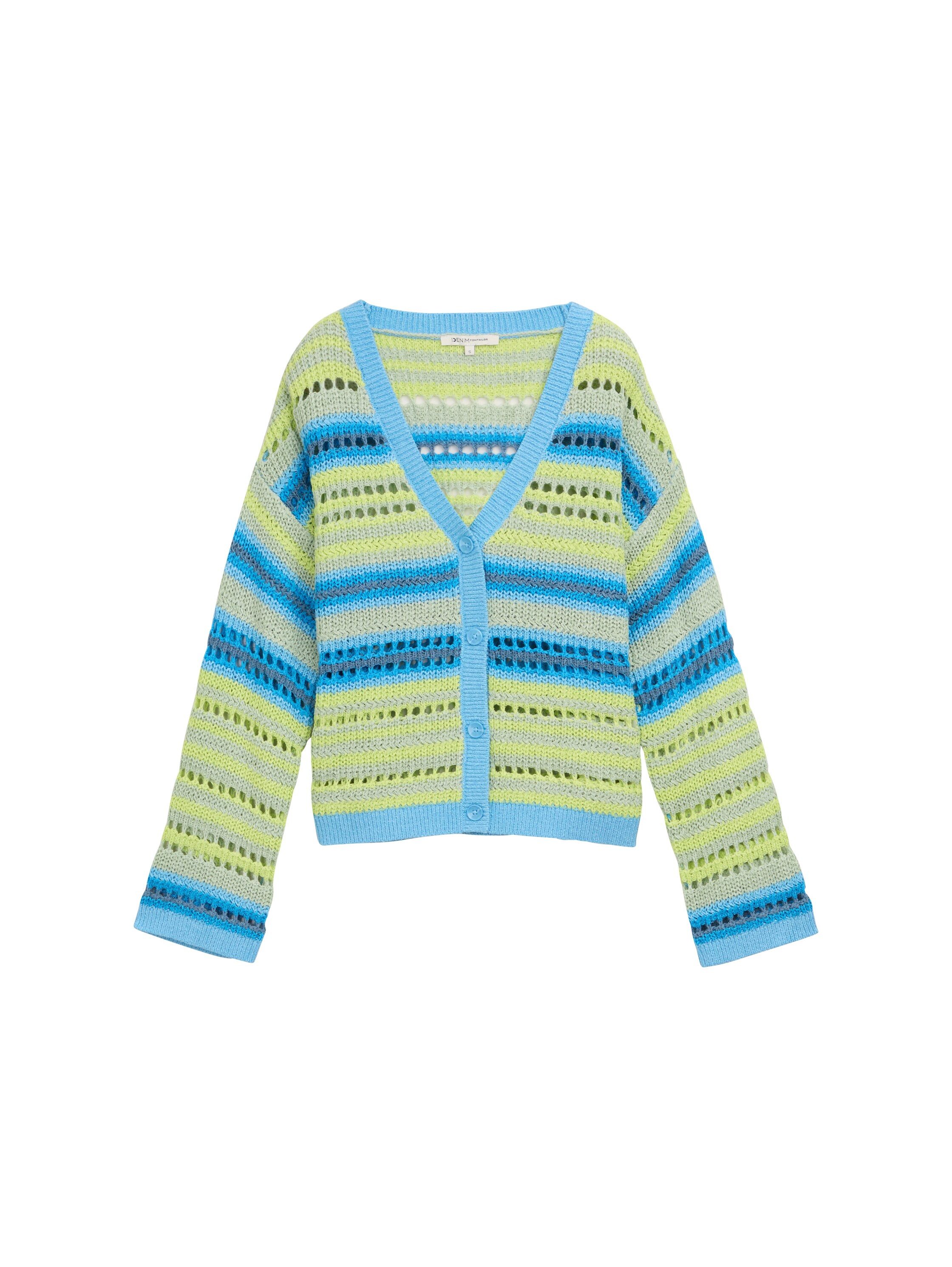 Tom Tailor Denim Cardigan met streepmotief