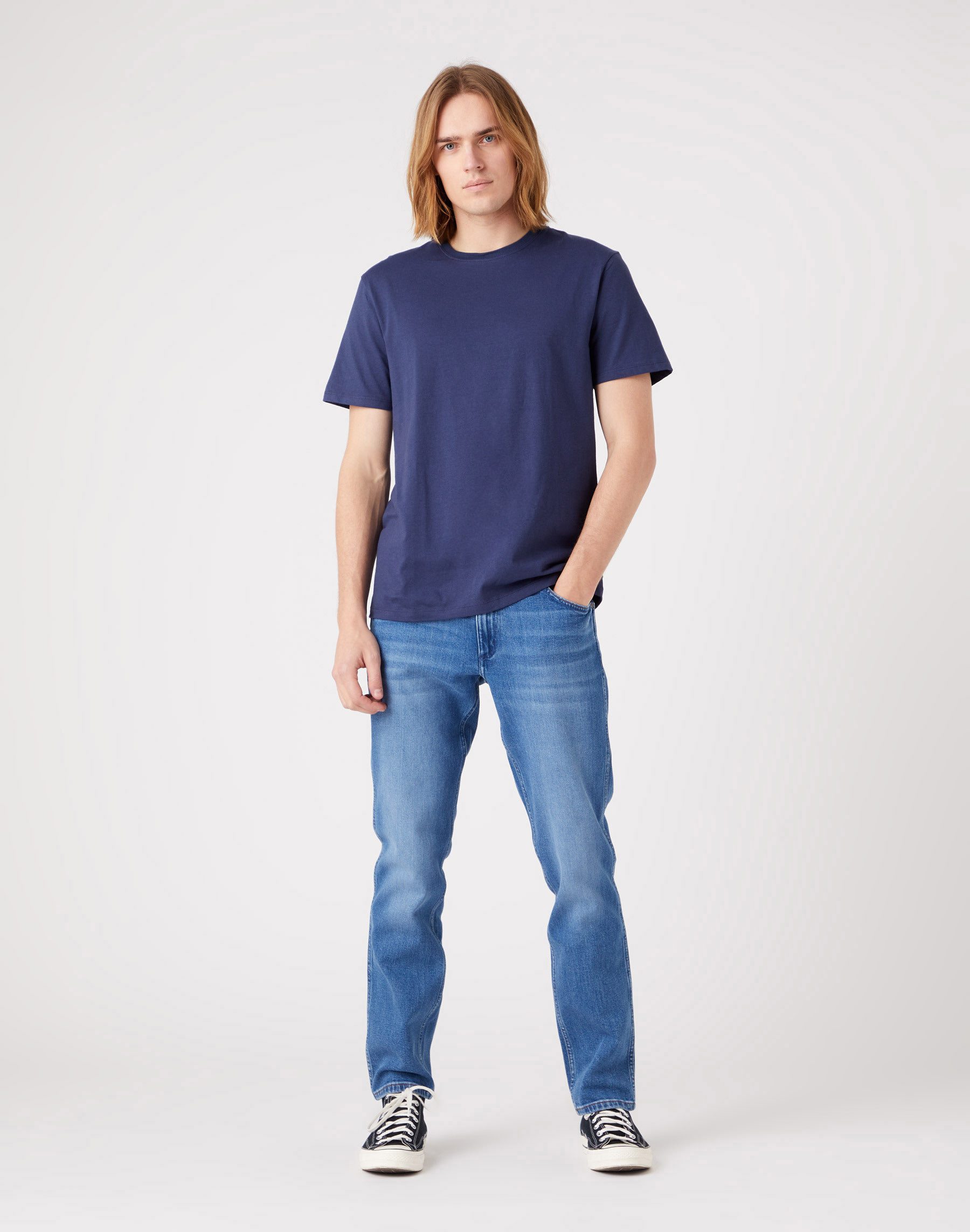Wrangler Shirt met ronde hals (set, 2-delig)