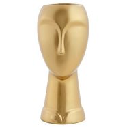 leonique tafelvaas madilynn in de vorm van een hoofd, hoogte ca. 24,5 cm (1 stuk) goud