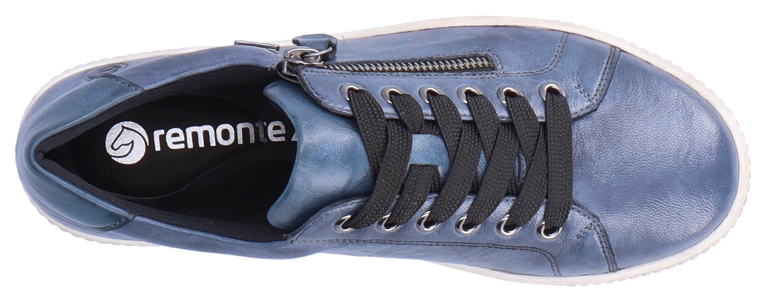 Remonte Plateausneakers vrijetijdsschoen, lage schoen, veterschoen met buitenrits