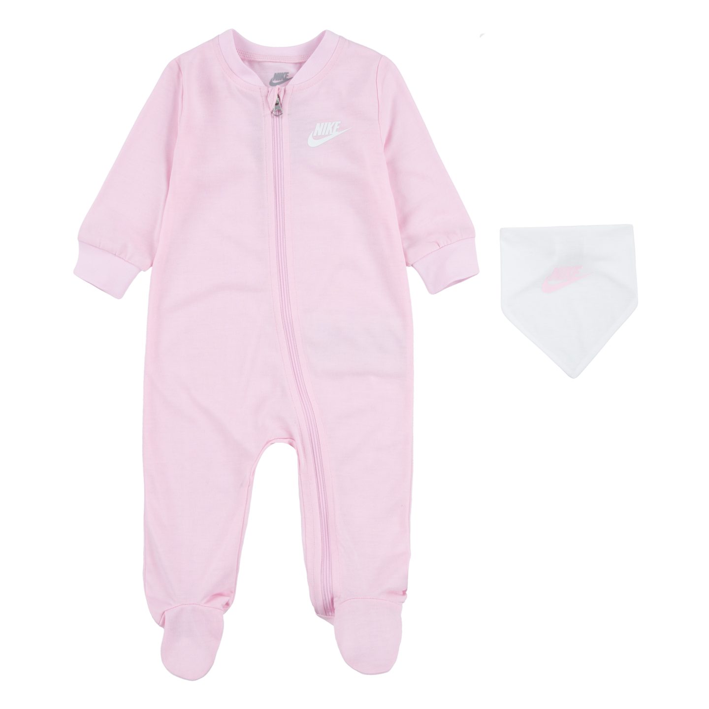 Nike Sustainable Coverall Bib Set (2 Piece) Baby Rompers & Sets in lichtroze formaten: 0-3 M