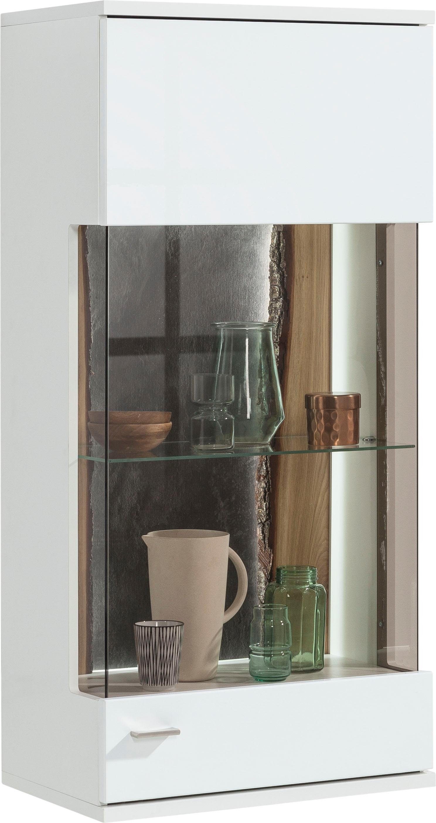 set one by Musterring Vitrinekast Tacoma Type 21/22, hoogte 126,4 cm, met getinte glasdeur