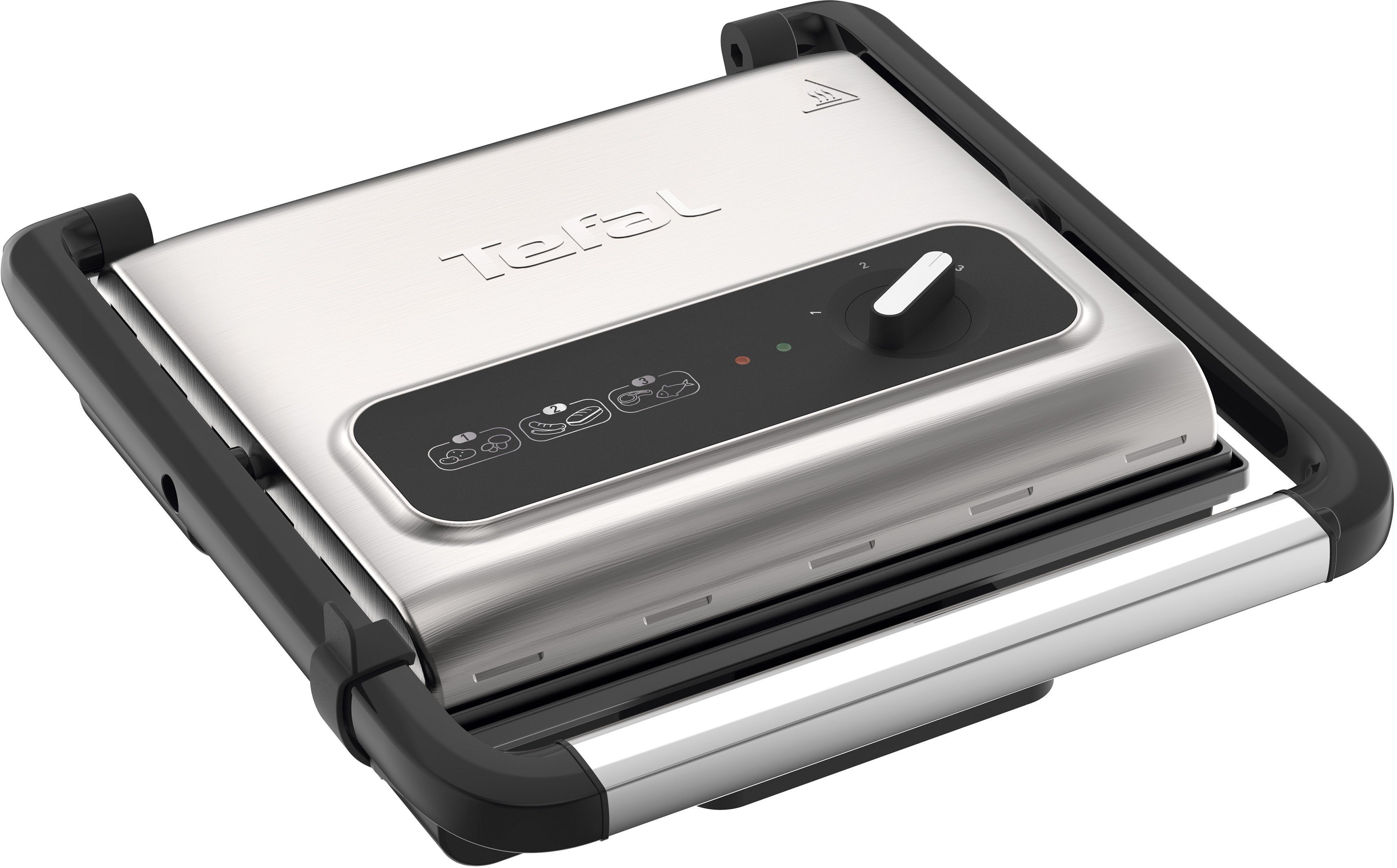 Tefal Contactgrill GC242D Inicio Grill Adjust regelbare thermostaat met 3 standen, bakplaten met antiaanbaklaag